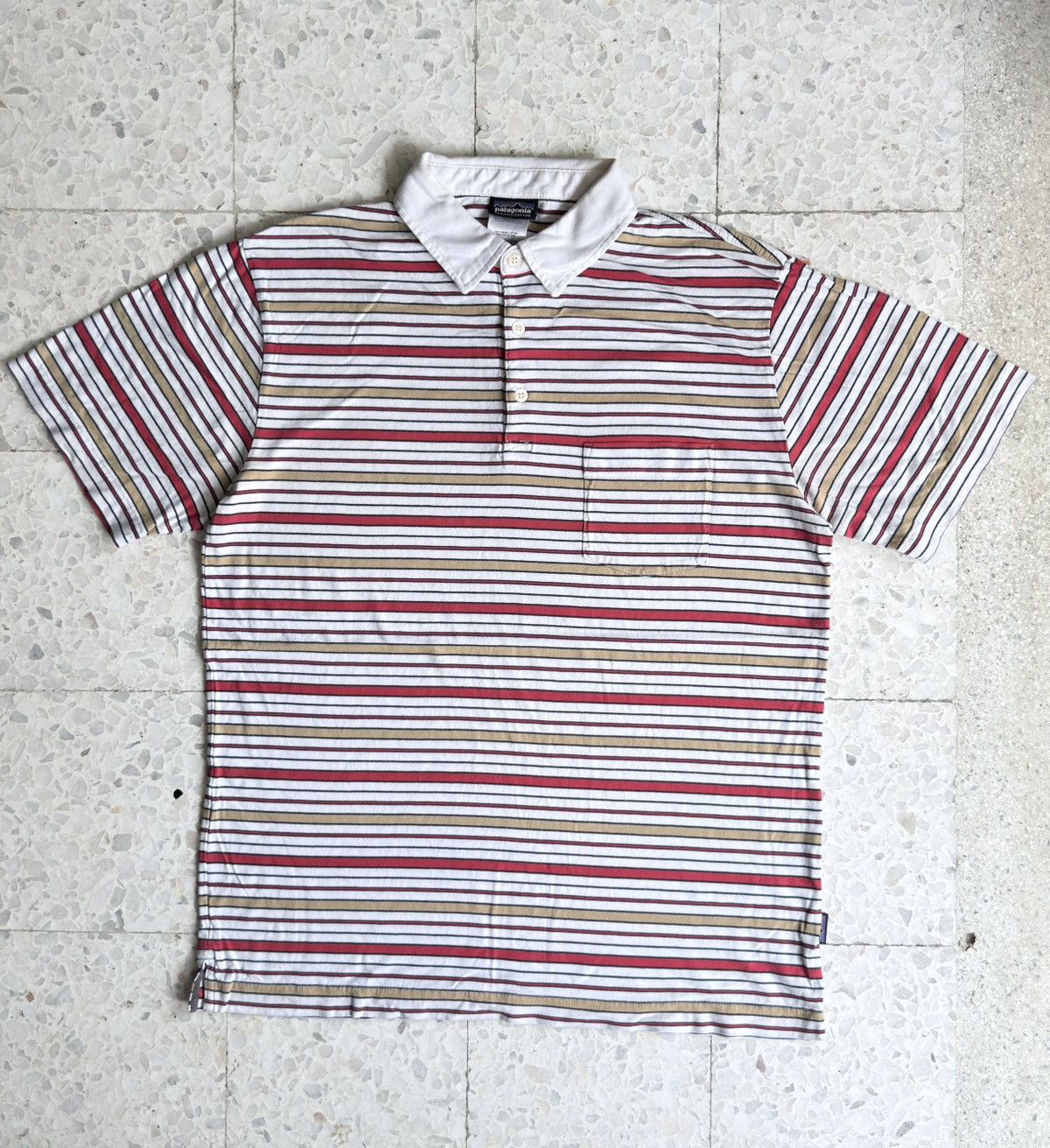 Patagonia Vintage Patagonia Organic Cotton Striped Polo Shirt Size US M / EU 48-50 / 2 - 1 Thumbnail