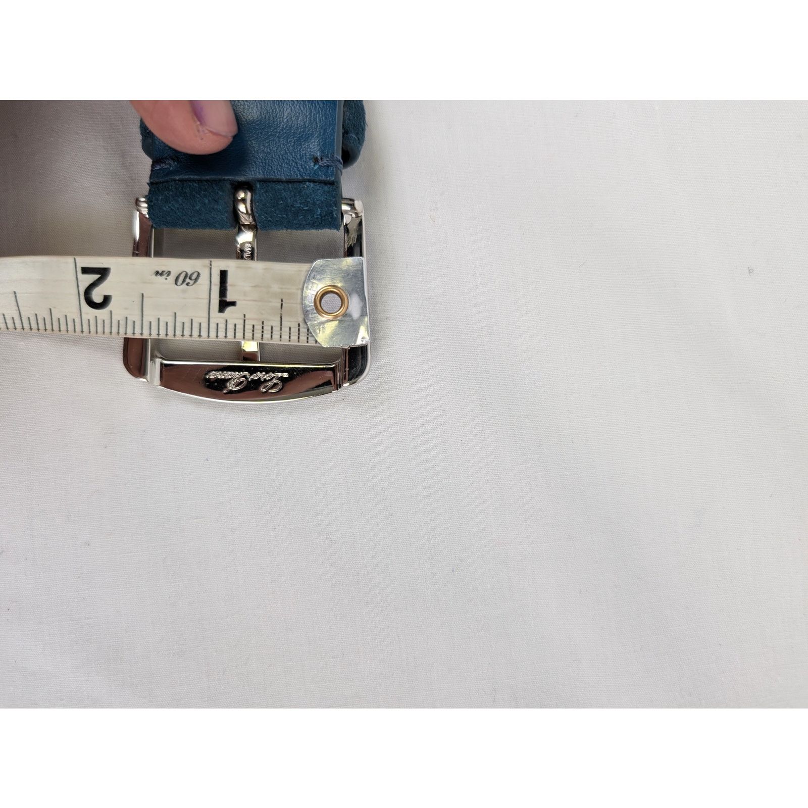 Loro Piana o1rshd1 Size: 80 / Men's 100% Suede Calf Split Belt in Green Size 32 - 18 Thumbnail