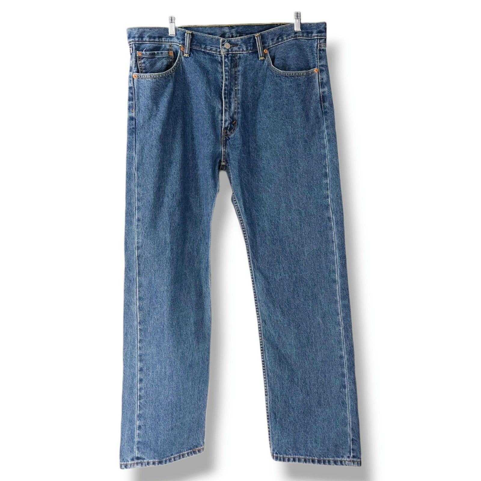Levi's Levi’s 505 Straight Leg Jeans W40 L32 Dark Stonewash VTG Y2K Size US 40 / EU 56 - 2 Thumbnail
