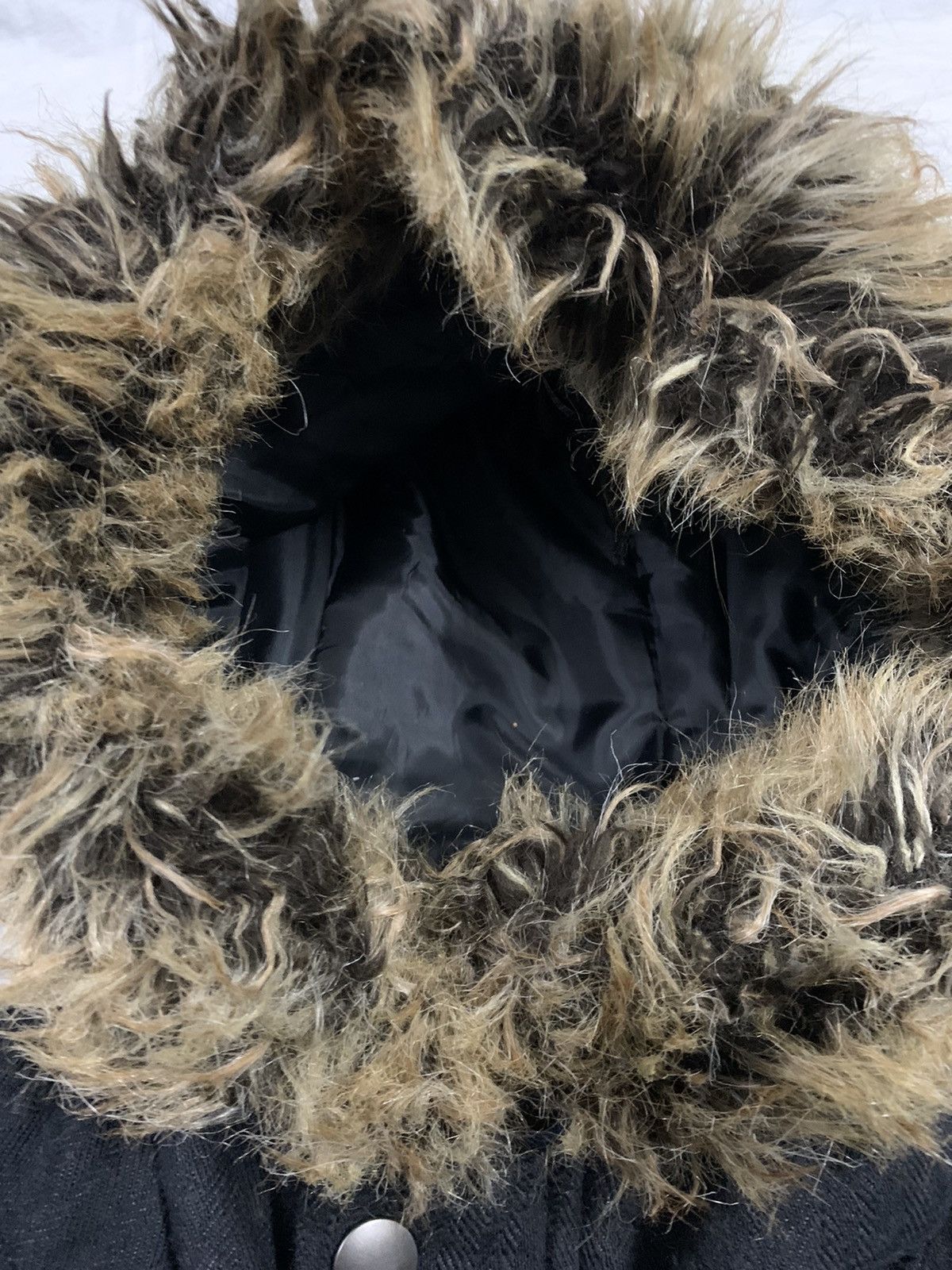 14th Addiction Vintage Michel Klein Homme Paris Denim FauxFur Hooded Jacket Size US M / EU 48-50 / 2 - 6 Thumbnail