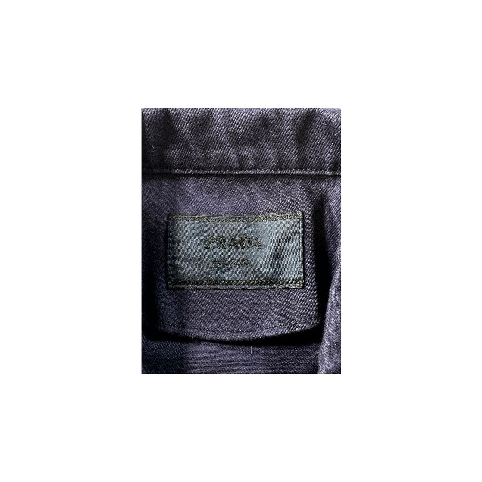 Prada Prada Zip Up Denim Dark Blue Jacket Size US L / EU 52-54 / 3 - 3 Thumbnail