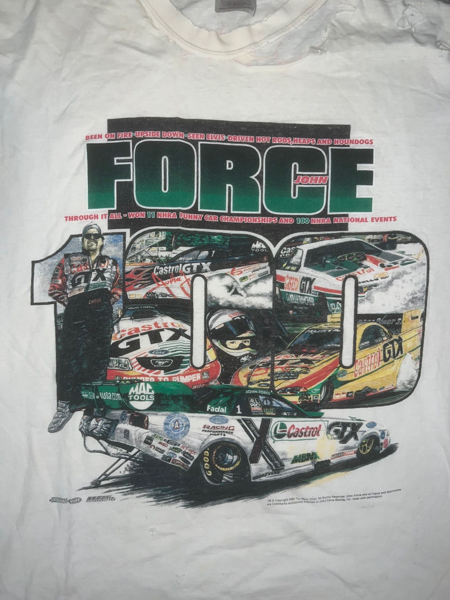 Vintage 2003 John Force 100th Victory NHRA Tee Size US XL / EU 56 / 4 - 4 Thumbnail