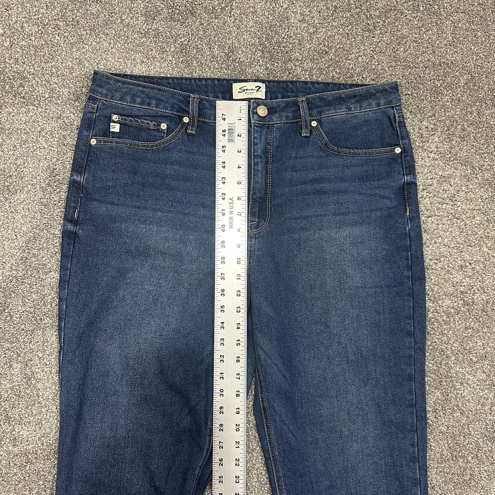 Seven 7 Seven7 The Straight Jeans Womens Size 16 Blue Denim Y2K Size 40" / US 18 - 9 Thumbnail