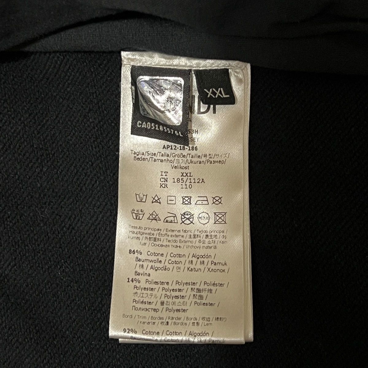 Fendi FENDI Zip-Up Cotton Jersey Collar-Integrated Hoodie Size US XXL / EU 58 / 5 - 8 Thumbnail