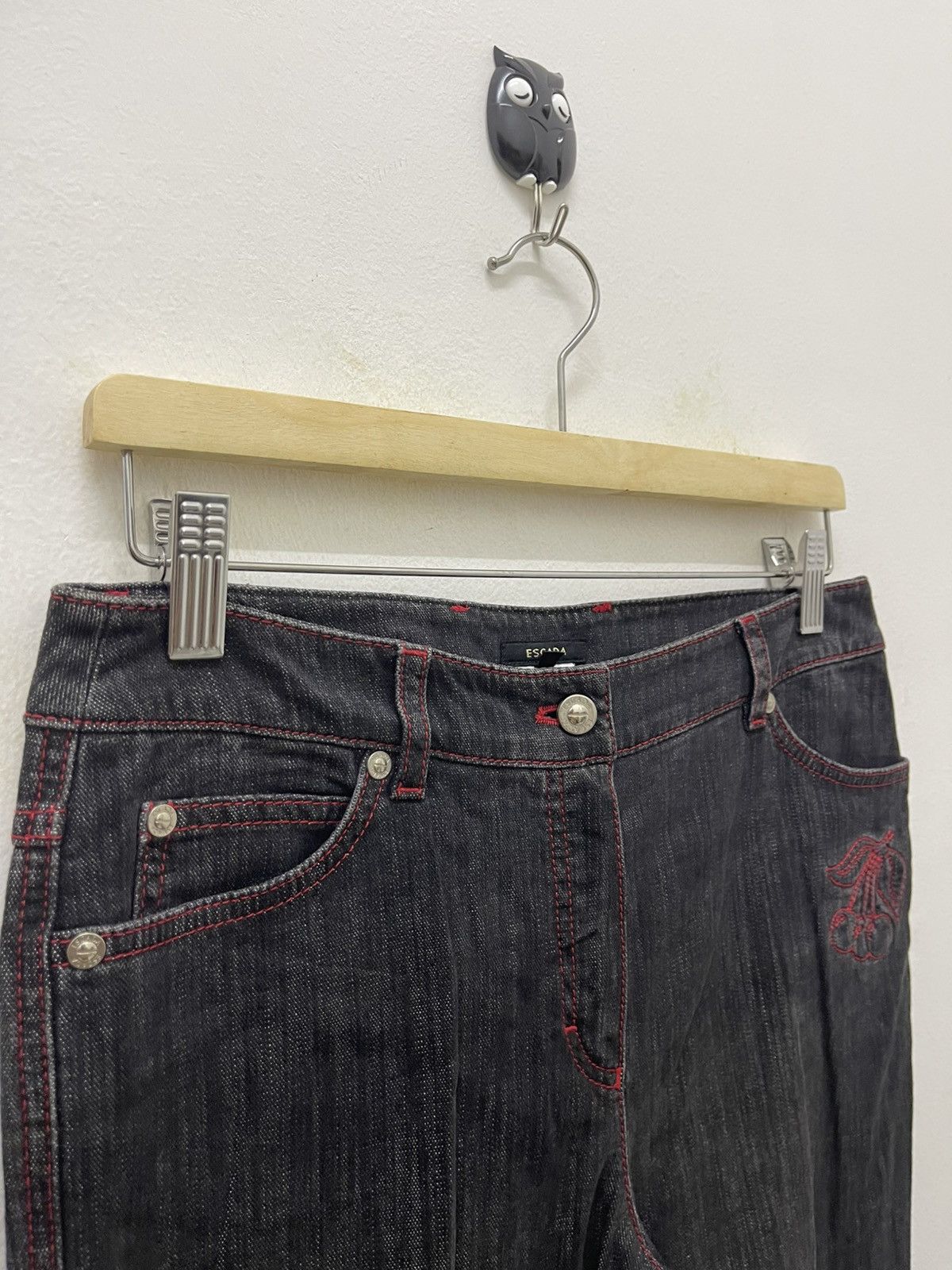 Escada Rare Vintage ESCADA Jeans Cherry Embroidered Flare Bootcut Size US 28 / EU 44 - 4 Thumbnail