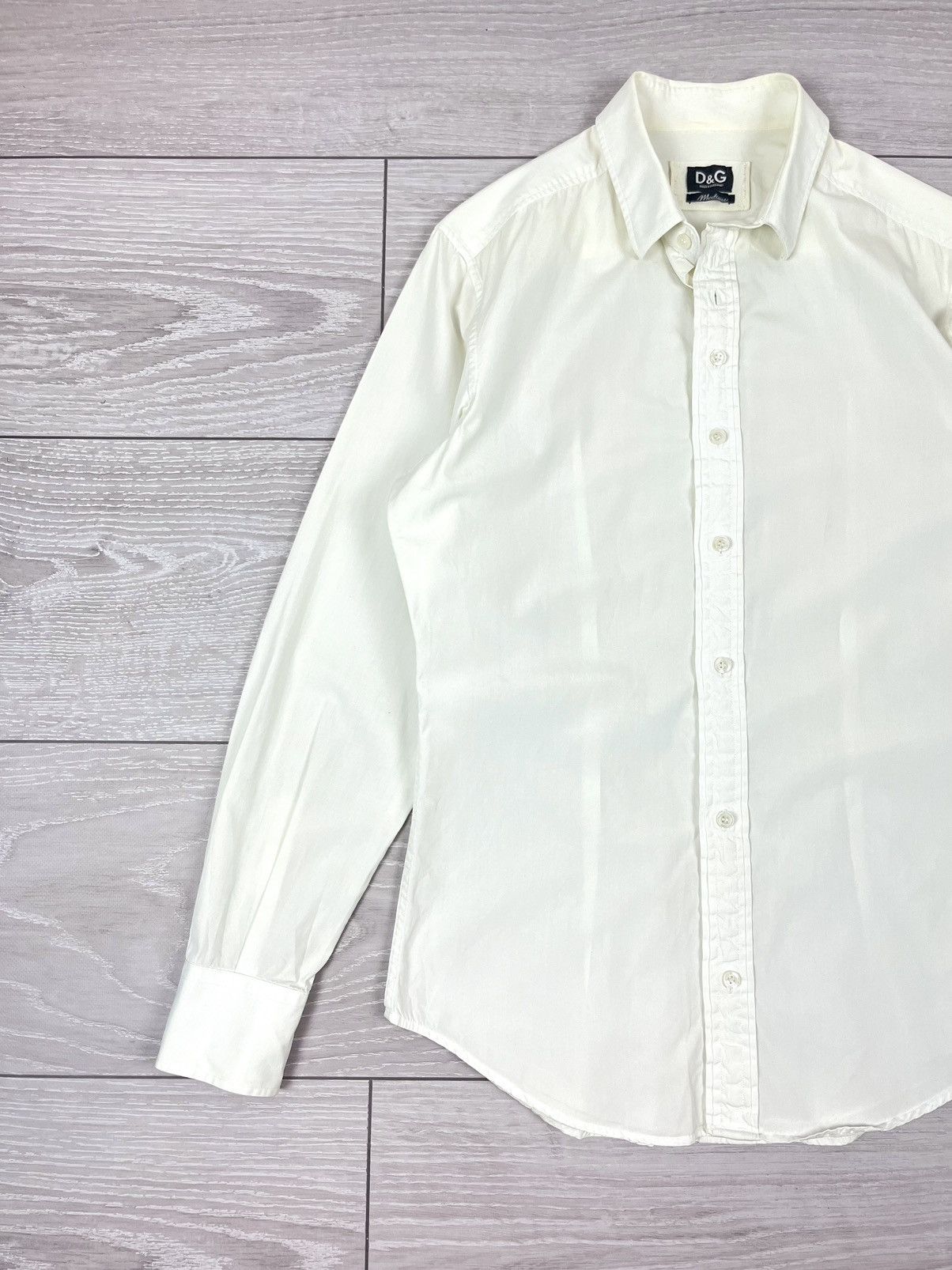 Dolce & Gabbana Dolce&Gabbana White Cotton Classic Button Shirt M Size Size US M / EU 48-50 / 2 - 3 Thumbnail
