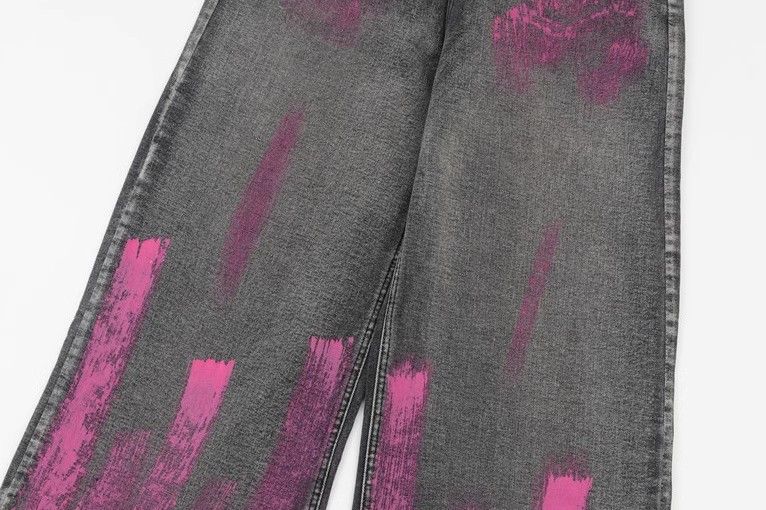 Japanese Brand × Jean High street trend washed distressed tie-dyed casual jeans Size US 32 / EU 48 - 6 Thumbnail
