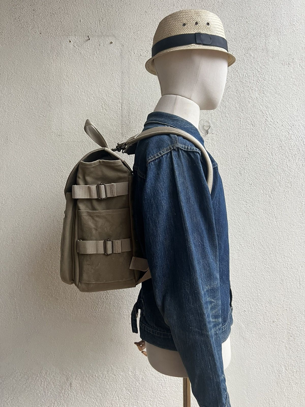 Vintage Van Nuys Japan Discolouration Cotton Canvas Backpack Bag Size ONE SIZE - 4 Thumbnail