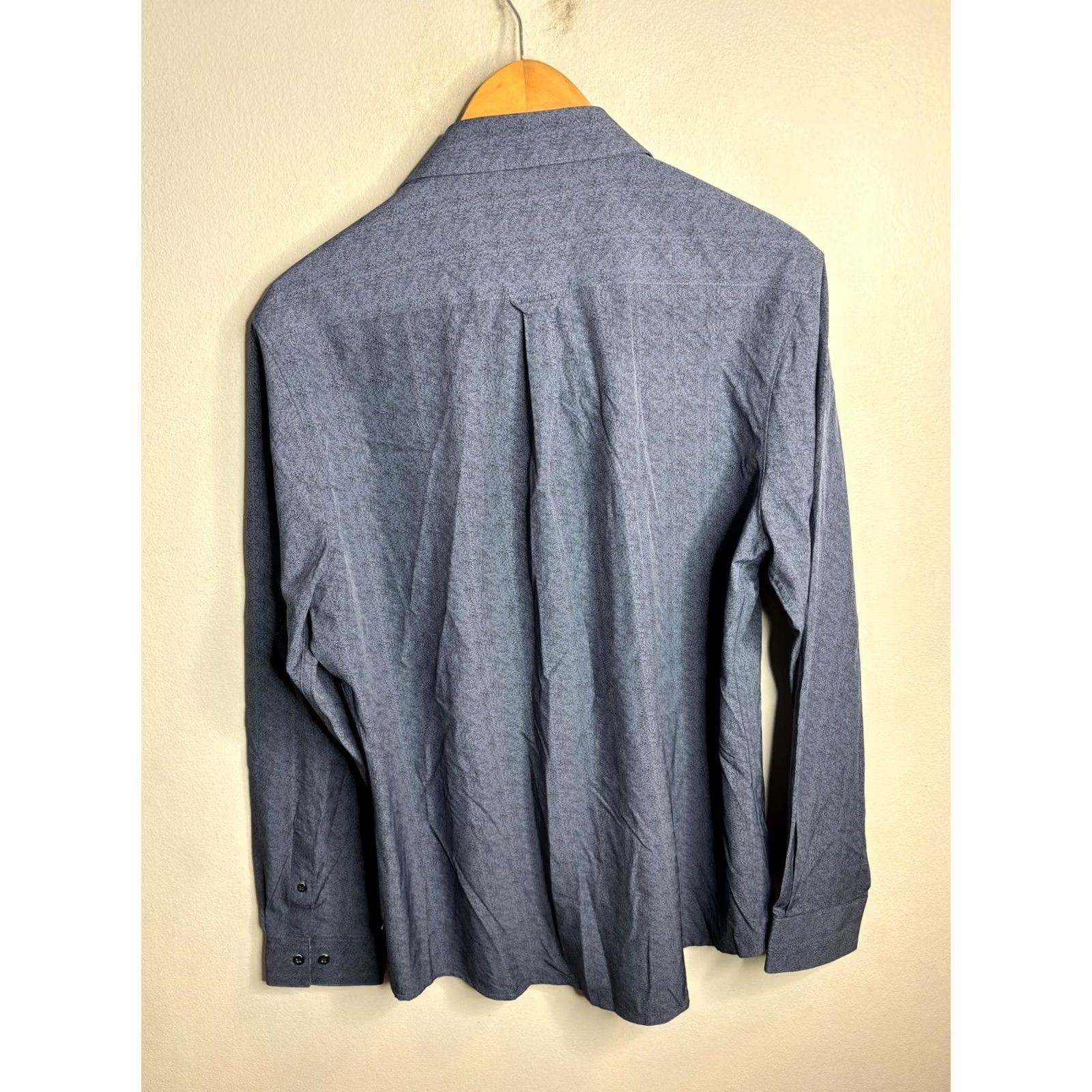 Vintage VINTAGE? No. 7Diamonds Shirt Mens Large Gray 4 Way Stretch Button Up Long Sleeve Dress Top Size US L / EU 52-54 / 3 - 6 Thumbnail