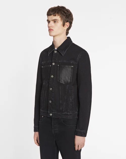 Lanvin o1h1sh11224 Regular Jacket Leather Detail in Black Size US S / EU 44-46 / 1 - 4 Thumbnail