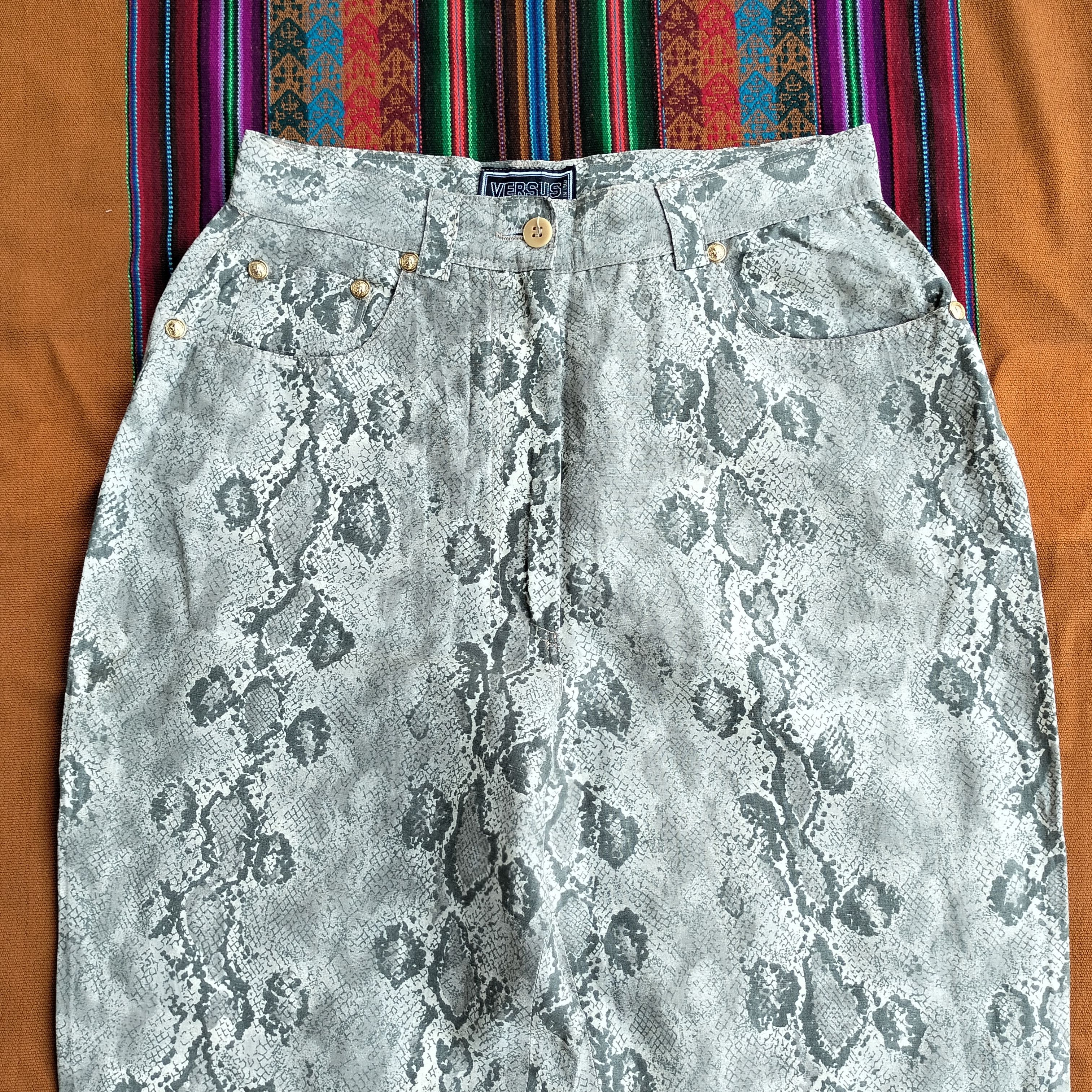 Versace Versace phyton skin pattern zipp leg pants Size 27" / US 4 / IT 40 - 3 Thumbnail