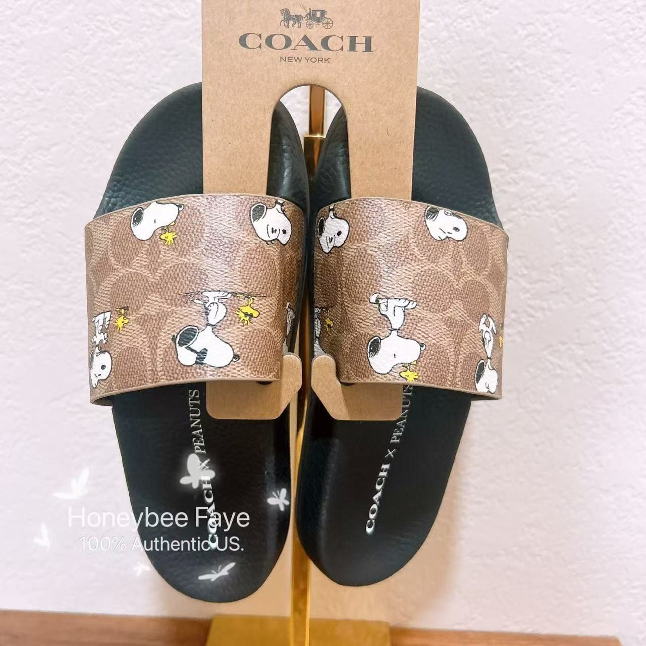 Coach women’s Peanuts Udele Sport Slide With Snoopy Print CBM96 Size US 10 / IT 40 - 1 Thumbnail