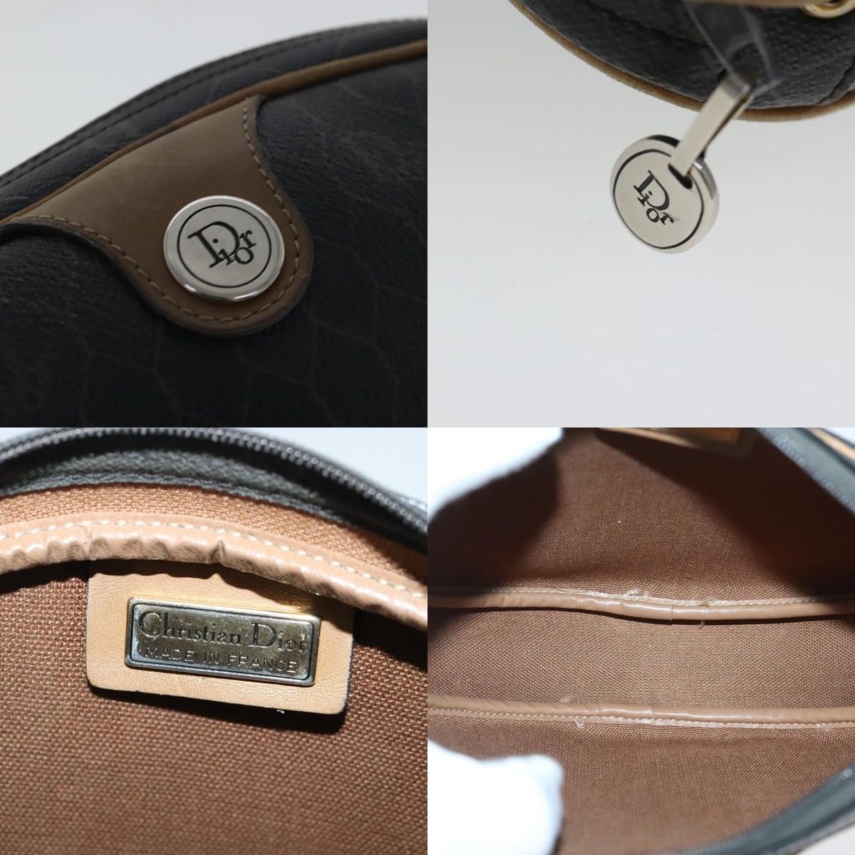 Dior DIOR Honeycomb Canvas Shoulder Bag Pvc Black Brown Silver Size ONE SIZE - 11 Thumbnail
