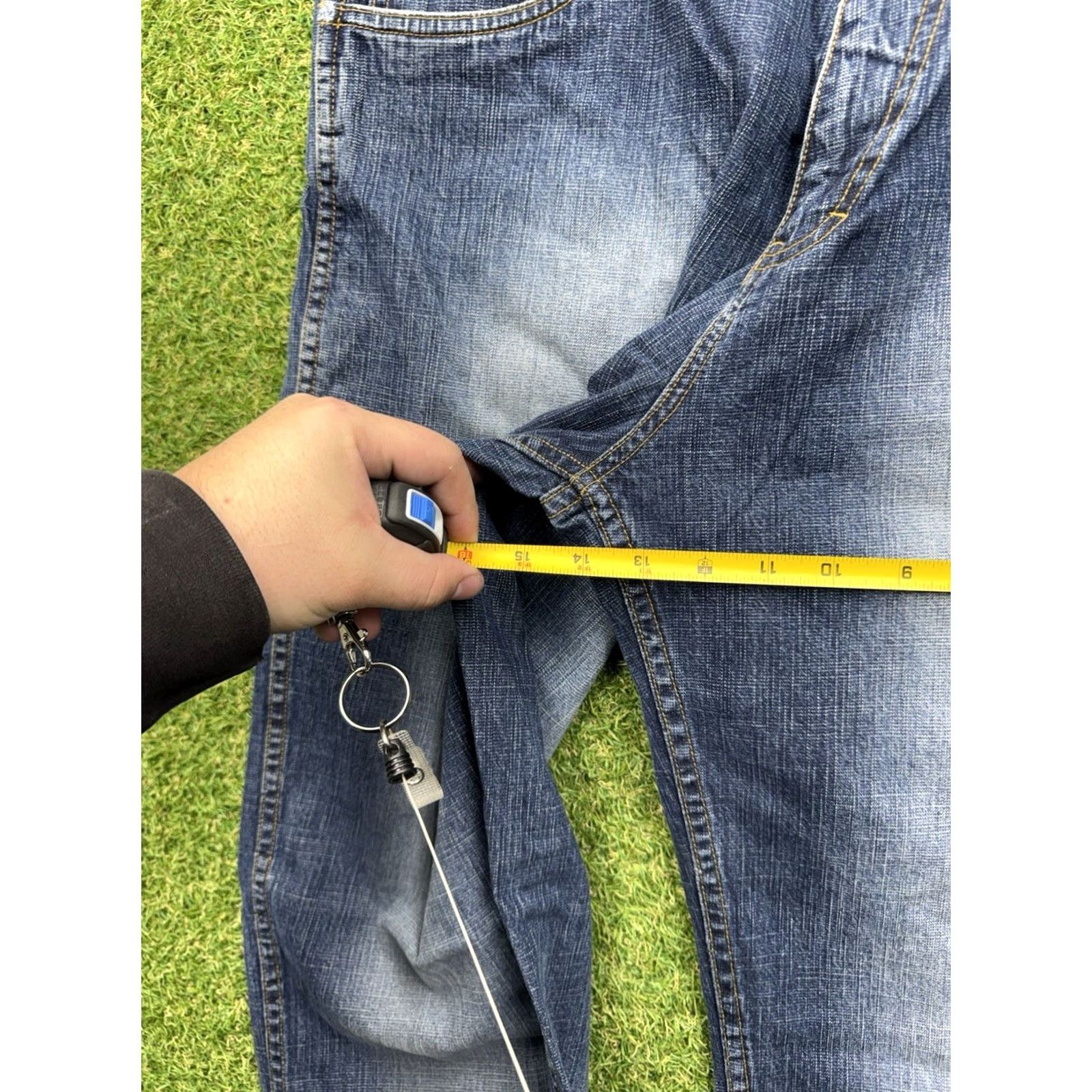 Phat Farm VINTAGE Phat Farm Jeans Mens 36x33 Blue Loose Baggy Fit Y2K 90s Denim Wide Leg Jeans Mens Blue 90s Hip Hop Phat Farm DP491401 Size US 36 / EU 52 - 5 Thumbnail