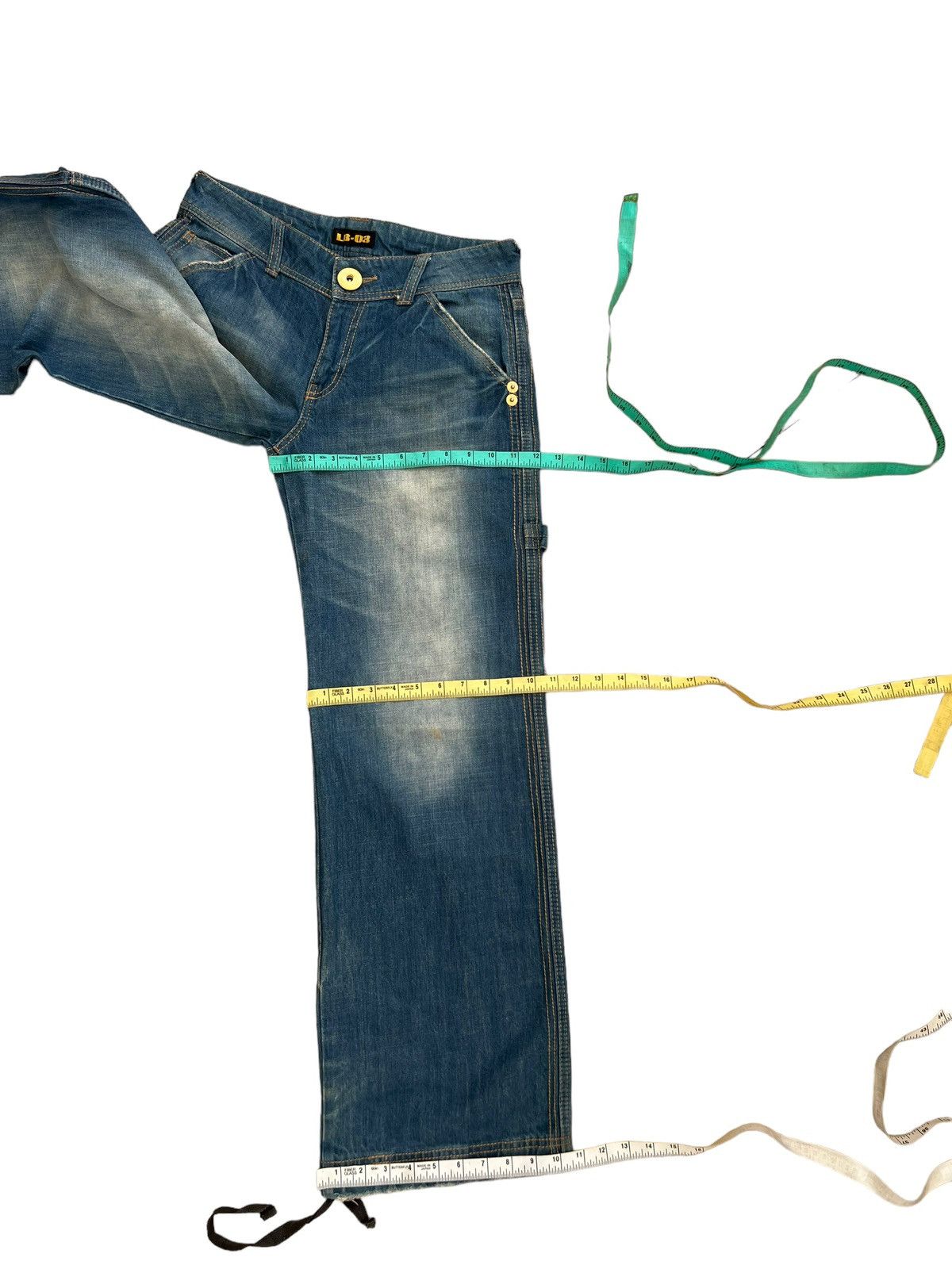 Vintage Vintage LB-03 Japan Dirty Muddy Denim Wide Leg Jeans Size US 30 / EU 46 - 4 Thumbnail