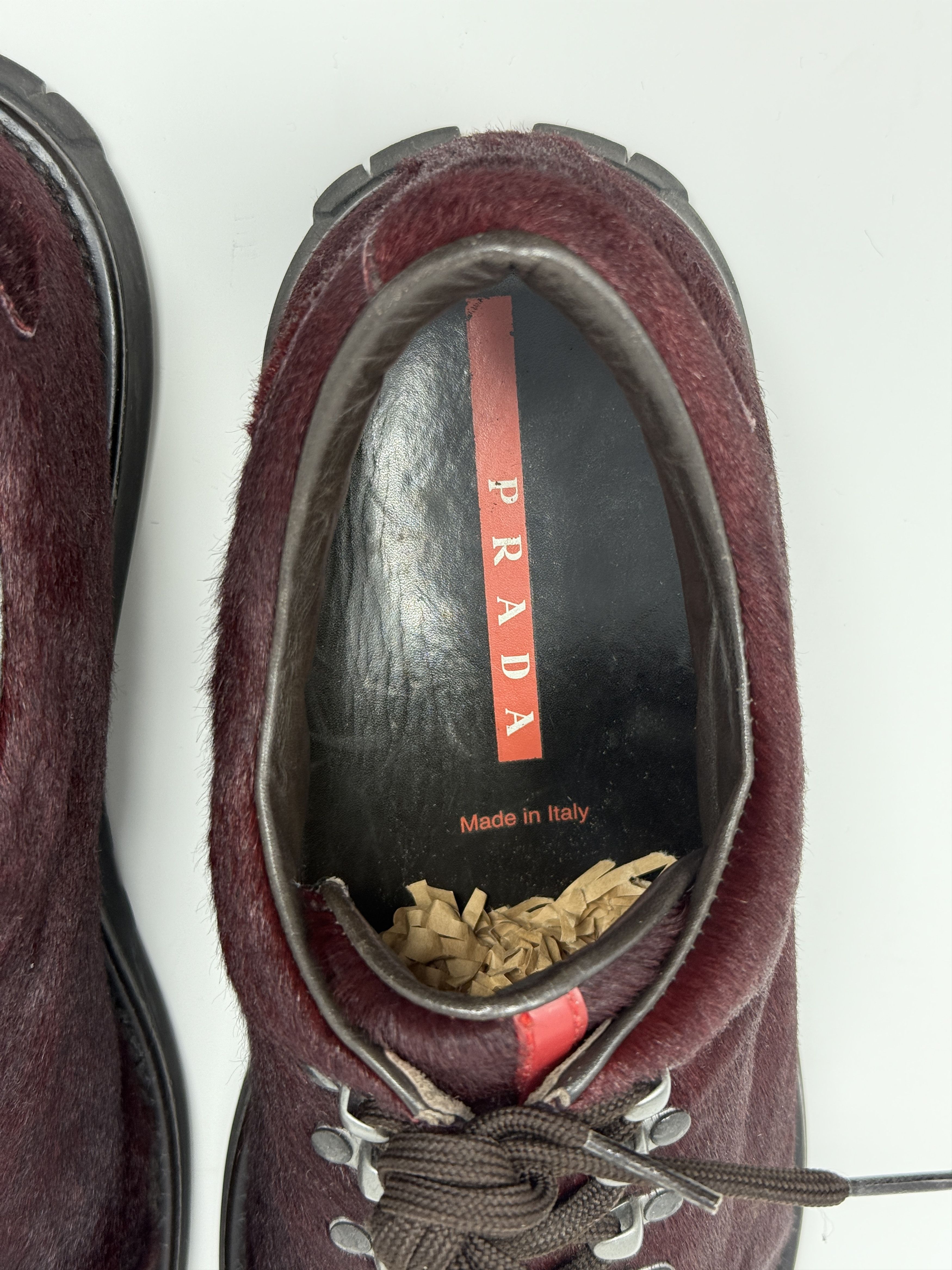 Prada Prada Linea Rossa Vintage Pony Hair Sport Boot Rich Burgundy Size US 9.5 / EU 42-43 - 7 Thumbnail