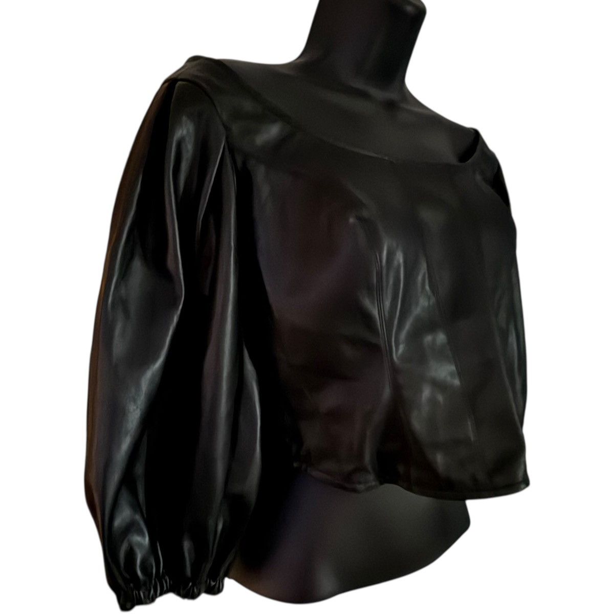 Other DO+BE puffed sleeve faux leather top Size S / US 4 / IT 40 - 2 Thumbnail