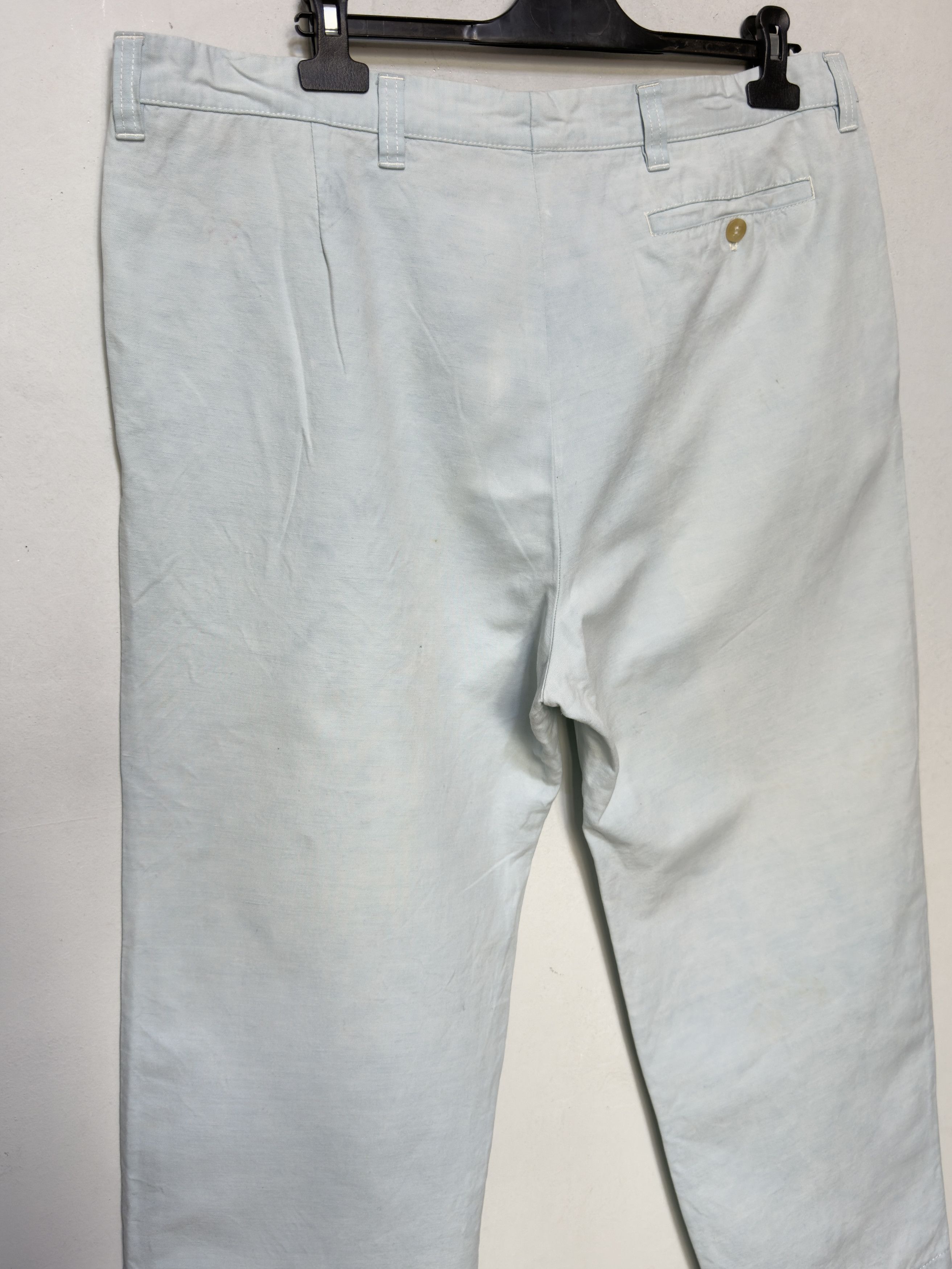 Burberry 🔥Babyblue Burberry light pants cotton and linen size 36 Size US 36 / EU 52 - 5 Thumbnail