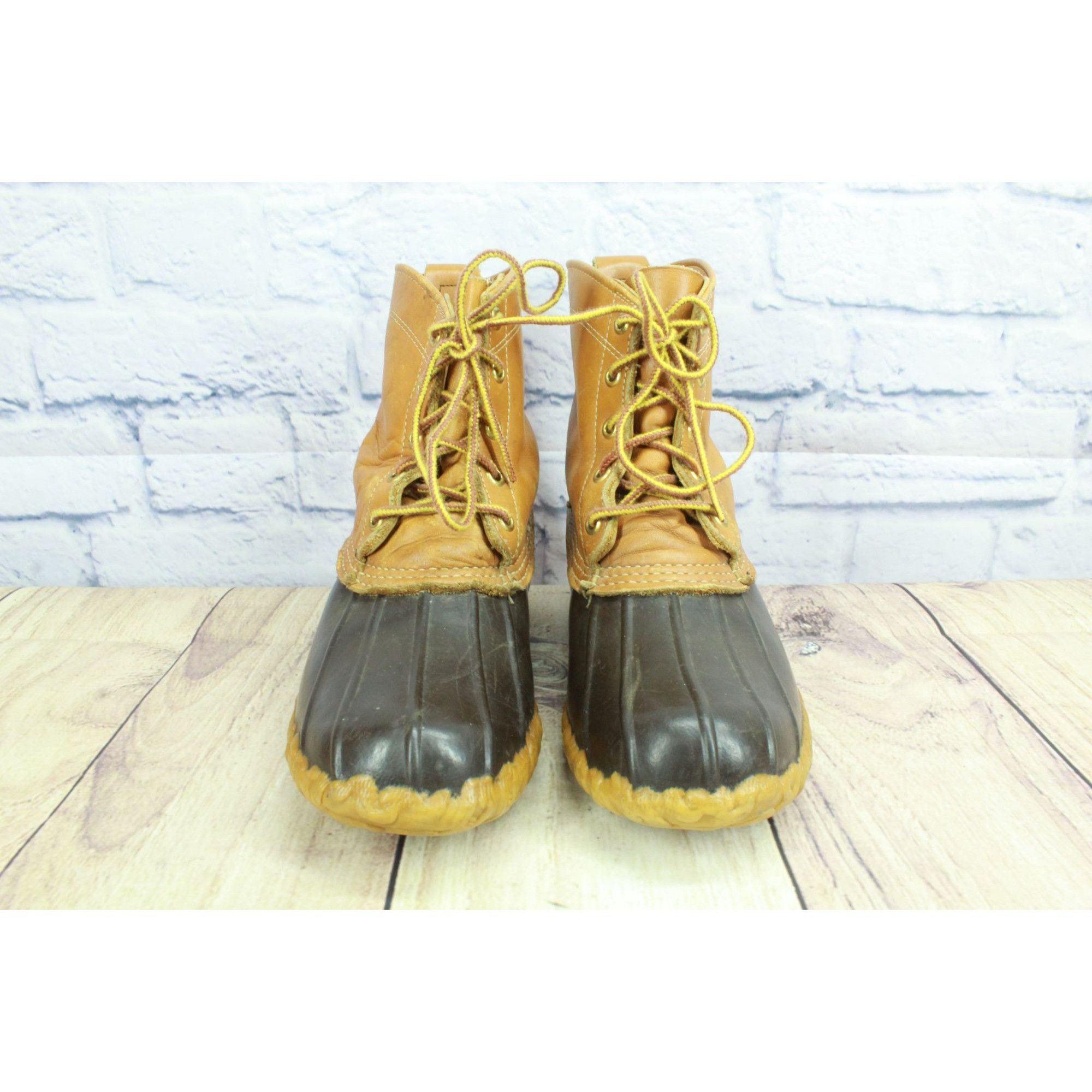 Leather Vintage LL Bean Women's Unlined Hunting Ankle Duck Boots Size US 7 / IT 37 - 4 Thumbnail