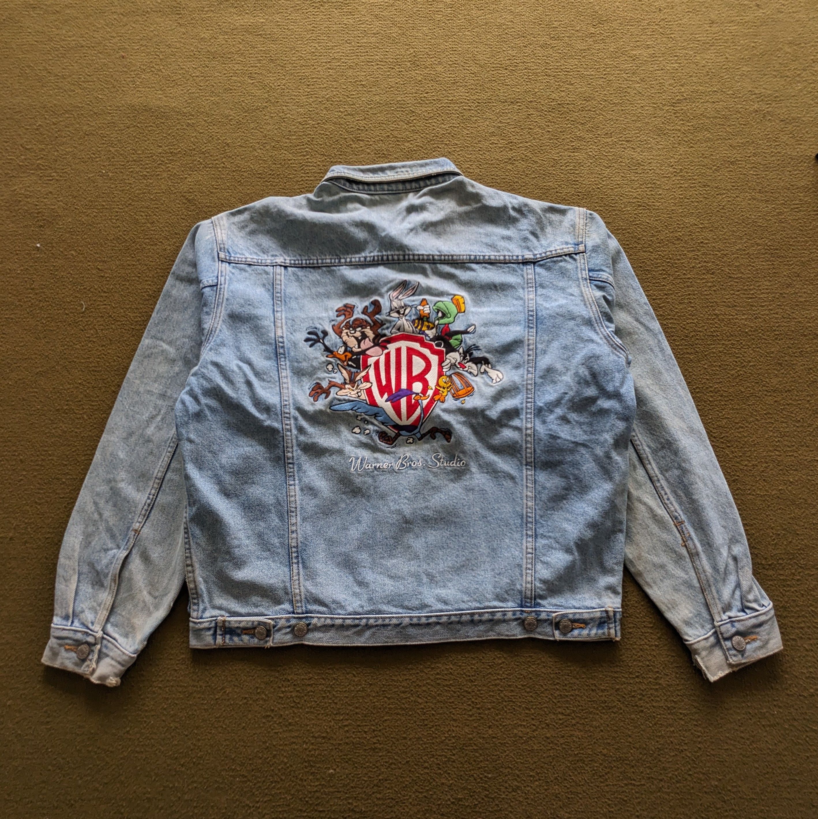 Vintage Vintage WARNER BROS American Company Denim Jacket Size US M / EU 48-50 / 2 - 1 Thumbnail