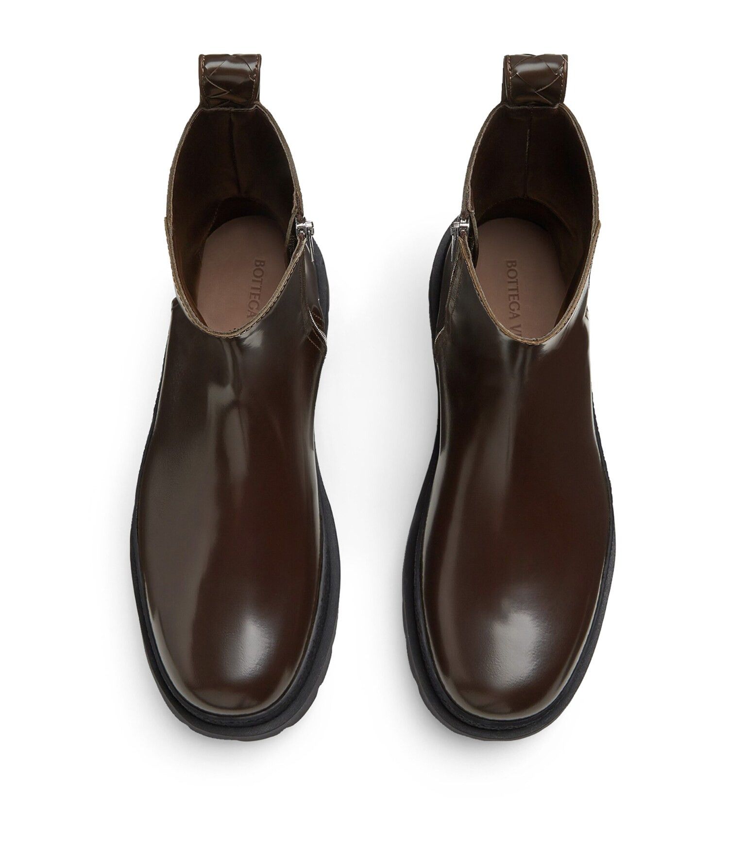 oc11z0625 Leather Highway Ankle Boots in Brown