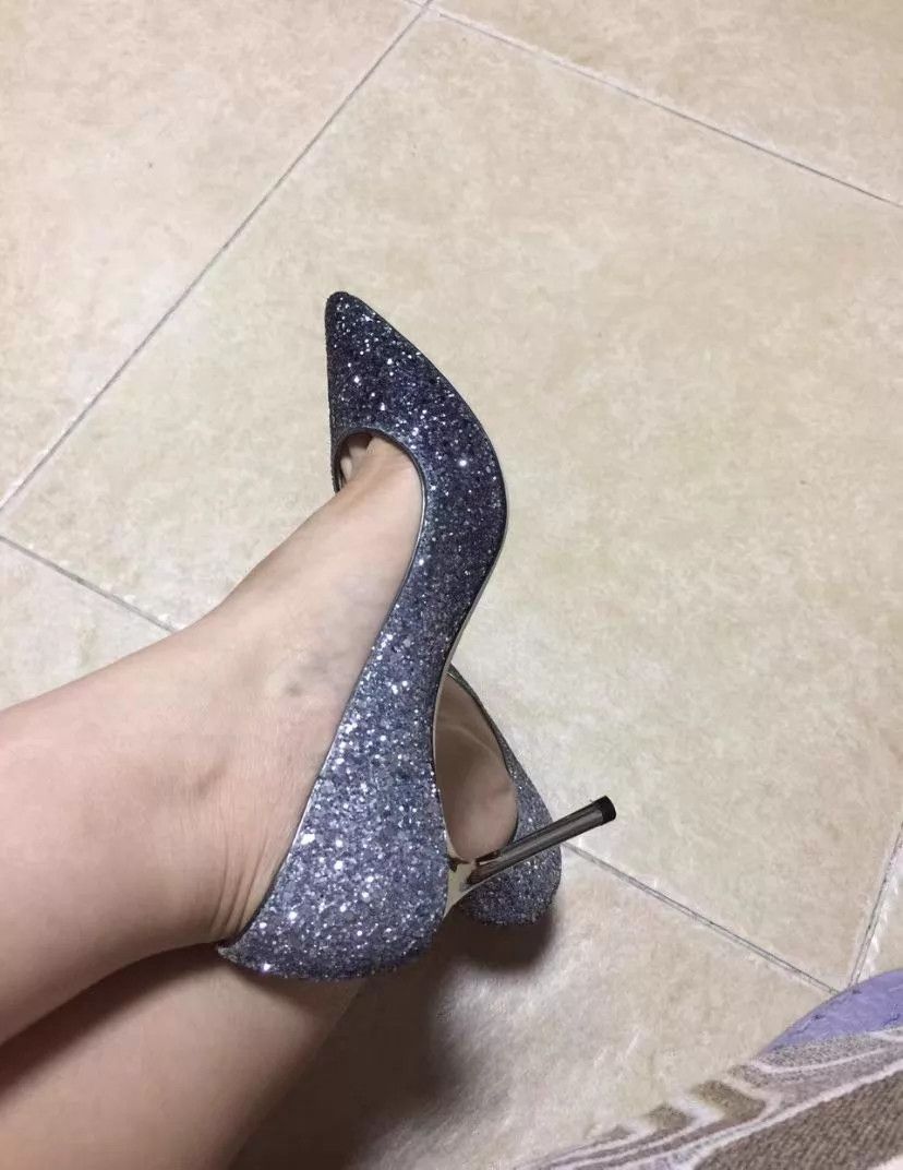 Jimmy Choo Jimmy Choo ROMY gradient glitter 8.5cm heels 37 Size US 6.5 / IT 36.5 - 6 Thumbnail