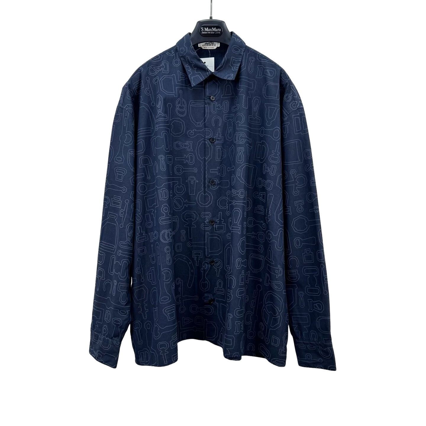 Hermes Hermes Saddle Print Cotton Shirt 41 Size US L / EU 52-54 / 3 - 1 Thumbnail