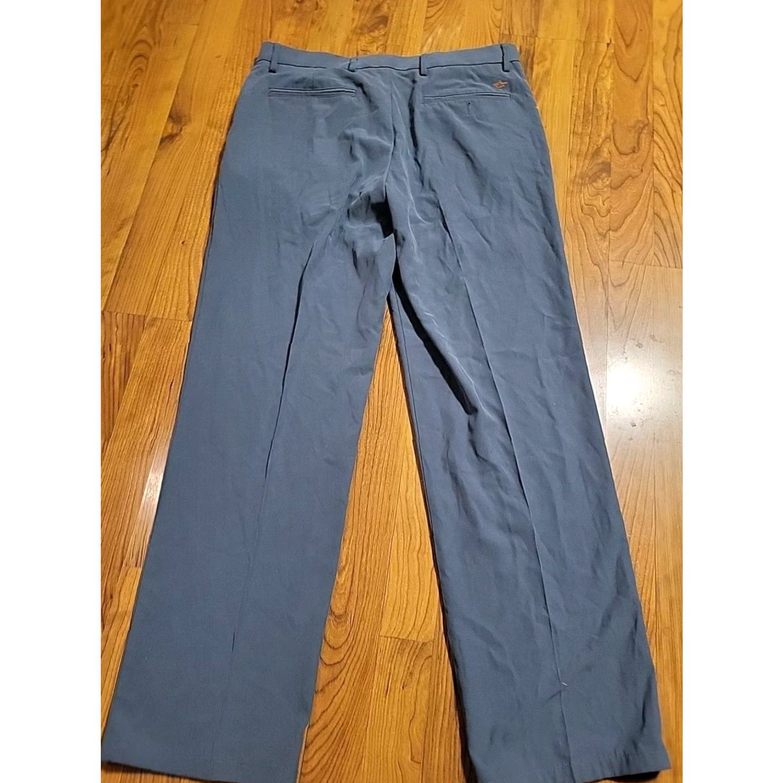 Dockers DOCKERS Flat Front Pants 34x32 Marine Blue Mens Regular Straight Zip Button Pockets Logo Khakis Golf Collection Size US 34 / EU 50 - 4 Thumbnail