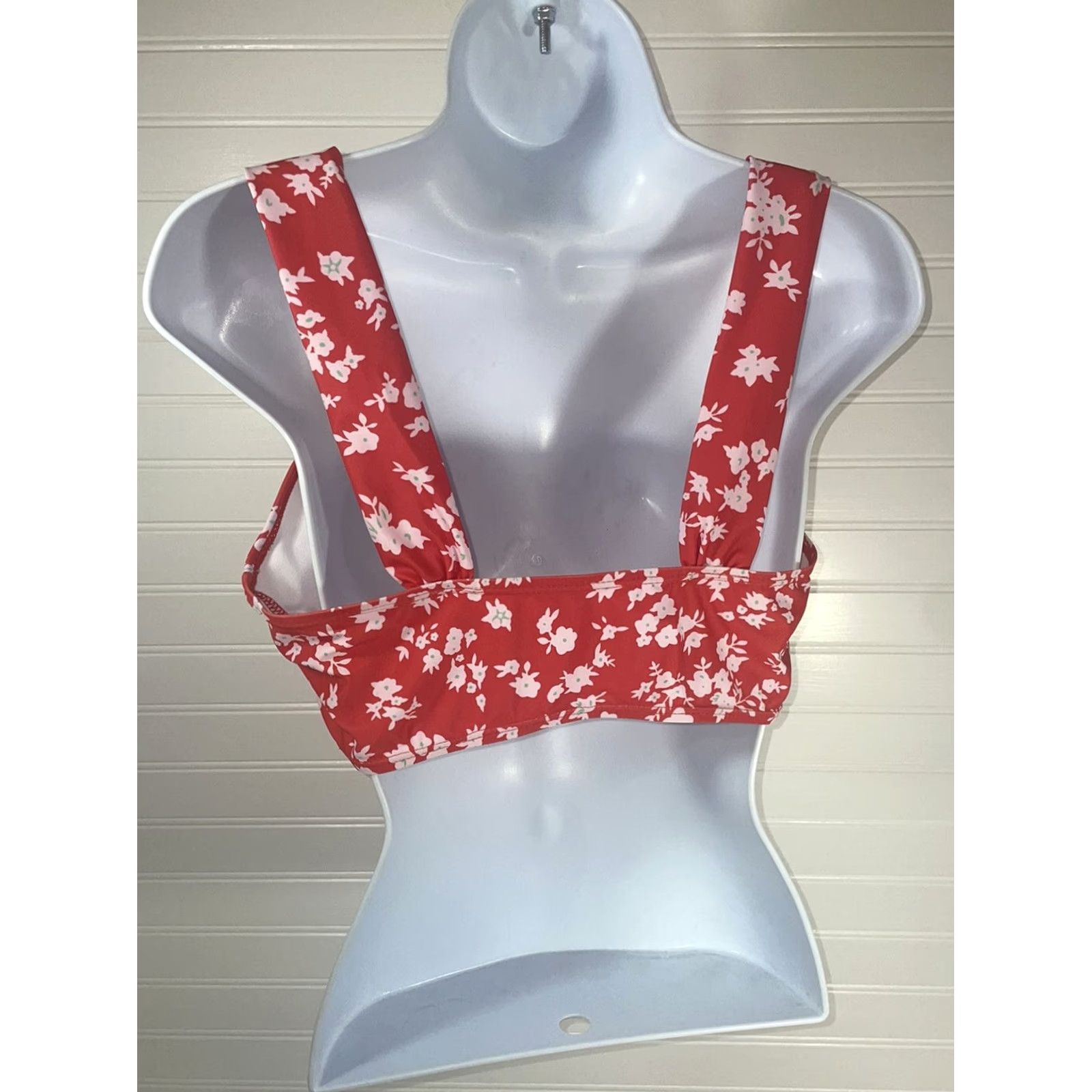 Shein shein bikini 2 piece swimsuit Large floral red white green nwot padded new Woman Bikini Top Bottoms VIP Beach 2010s Mens Womens Girls Boys unsure Size ONE SIZE - 3 Thumbnail