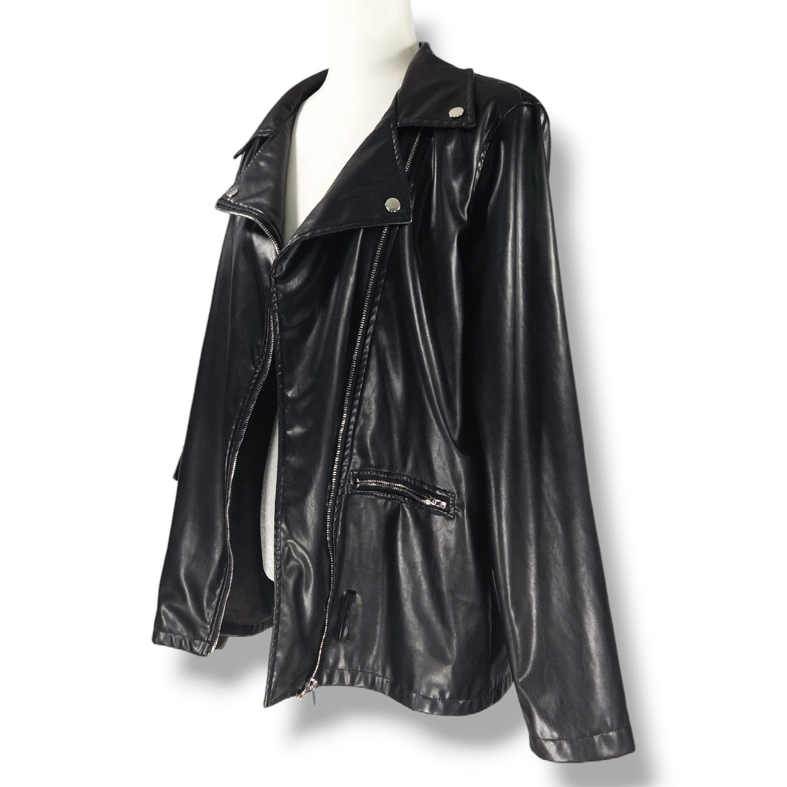Other EUC PrettyLittleThing Faux Leather Jacket [NO BELT] Sz. 6 Size M / US 6-8 / IT 42-44 - 1 Thumbnail