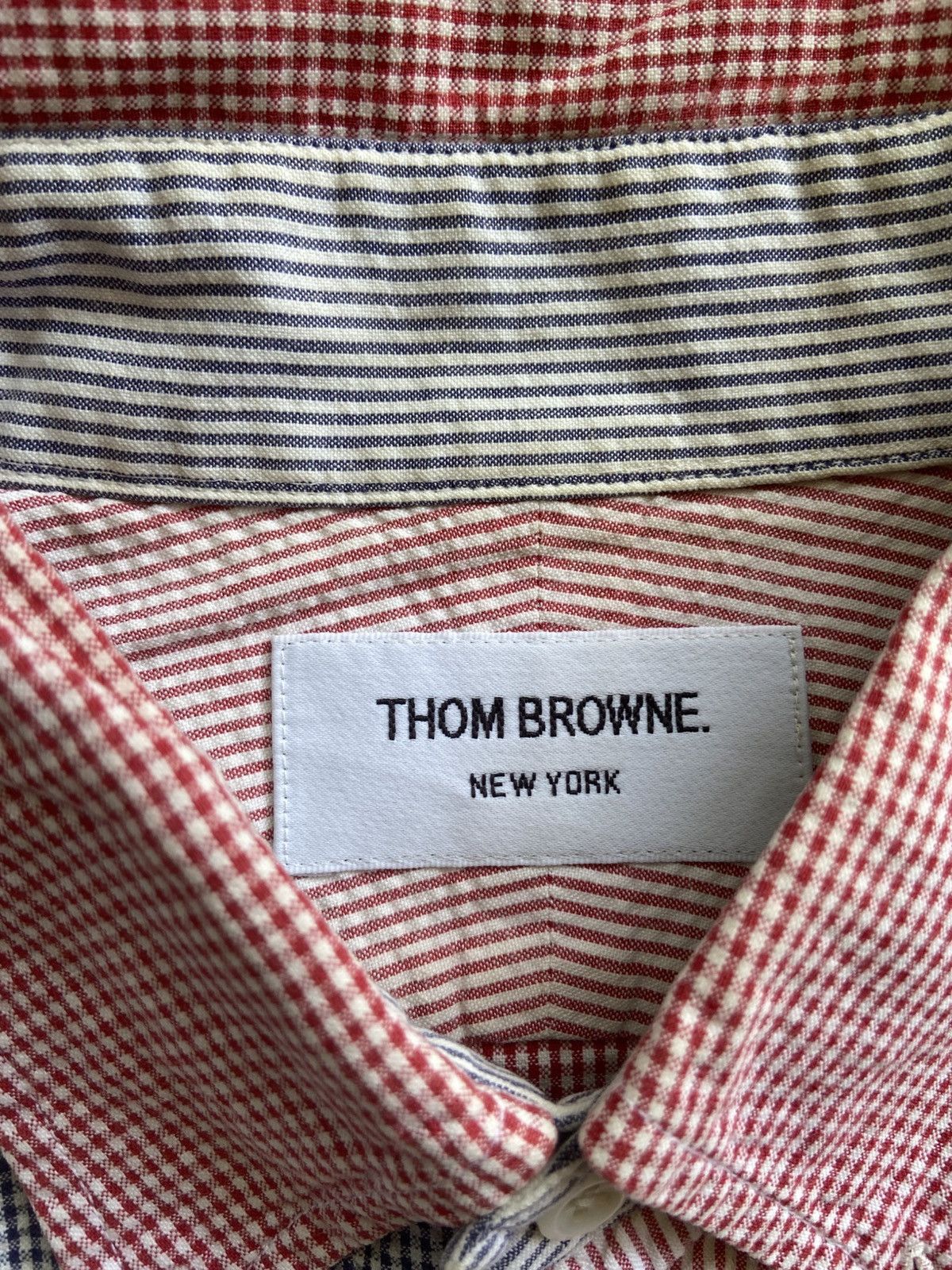 Thom Browne Thom Browne - Patchwork Multi Color Button Ups Shirt Size US L / EU 52-54 / 3 - 4 Thumbnail