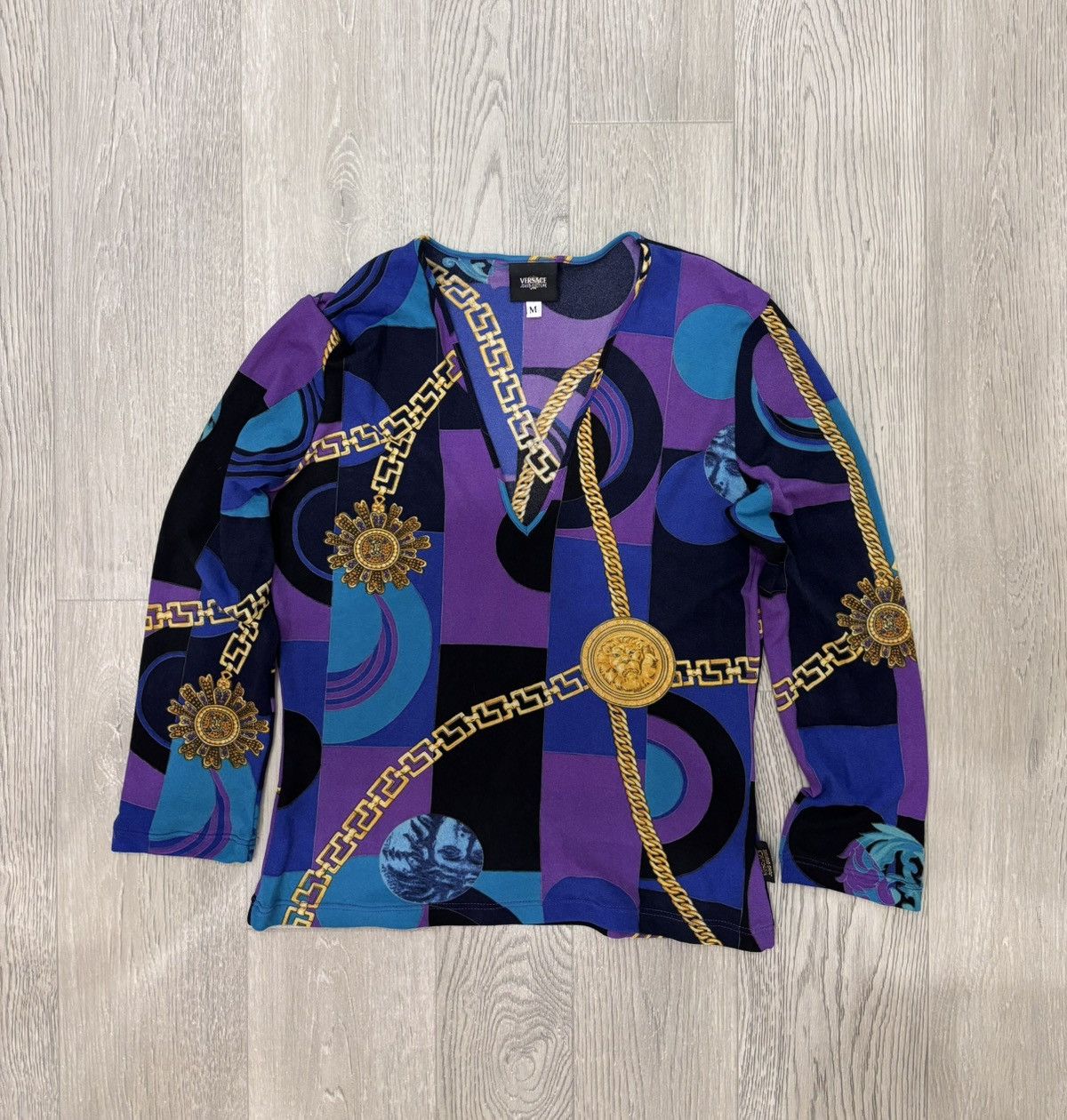 Versace 90s Versace Medusa Blouses Top Vintage Y2K Size M / US 6-8 / IT 42-44 - 1 Thumbnail