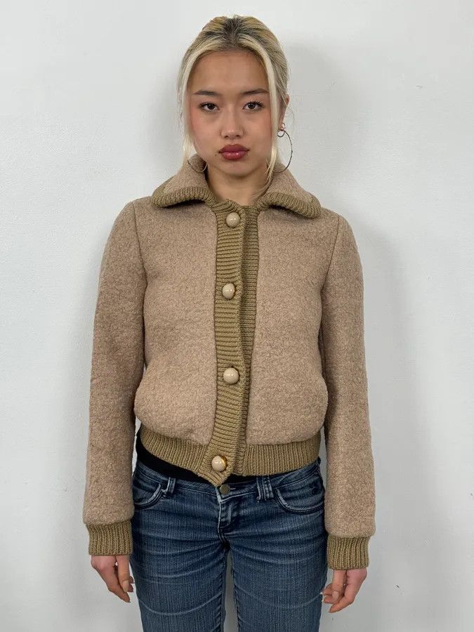 Prada AW2010 Prada Beige Wool Cardigan Jacket Size S / US 4 / IT 40 - 2 Thumbnail