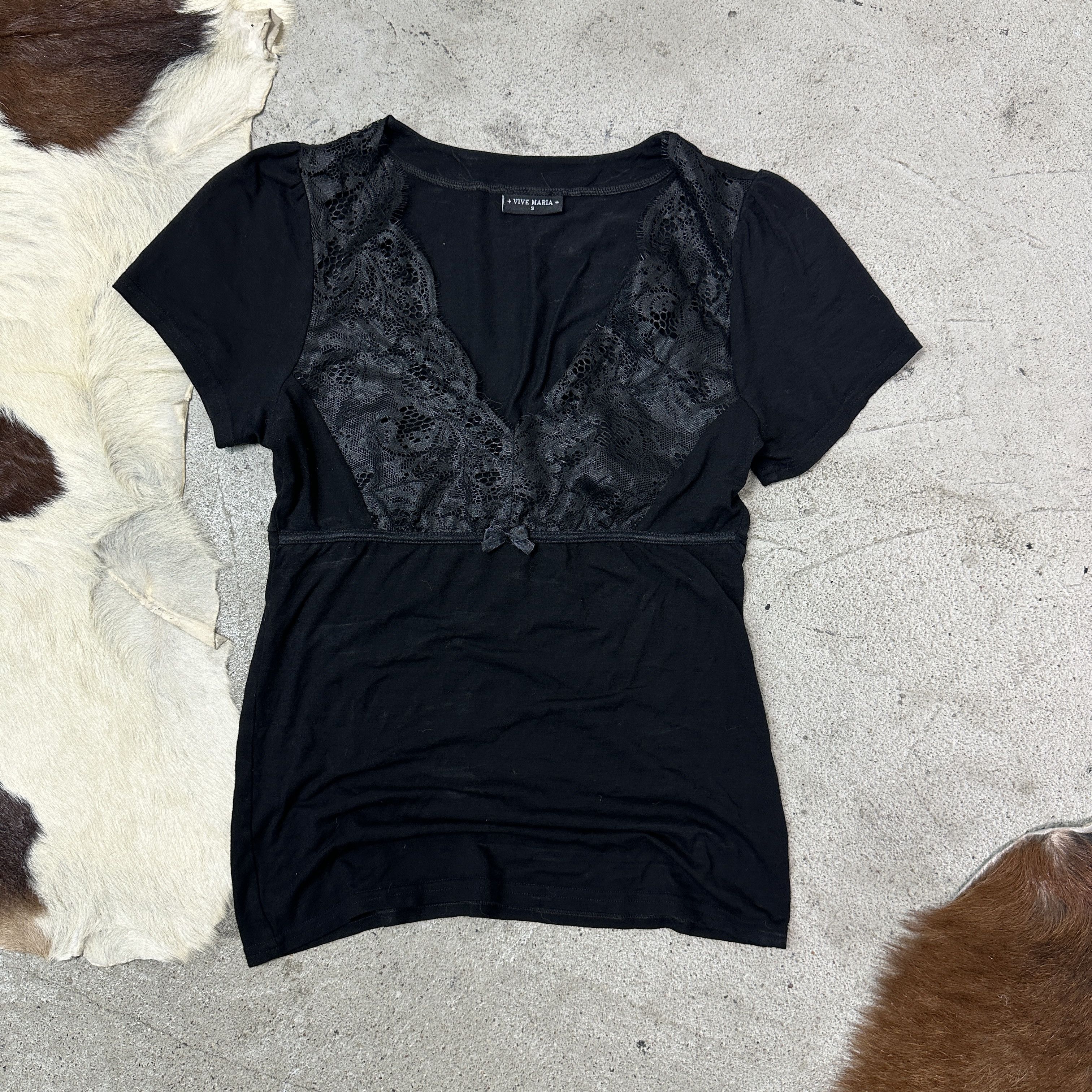 Vintage Vintage Avant Garde Grunge Lace Vive Maria Top Y2K Size S / US 4 / IT 40 - 2 Thumbnail