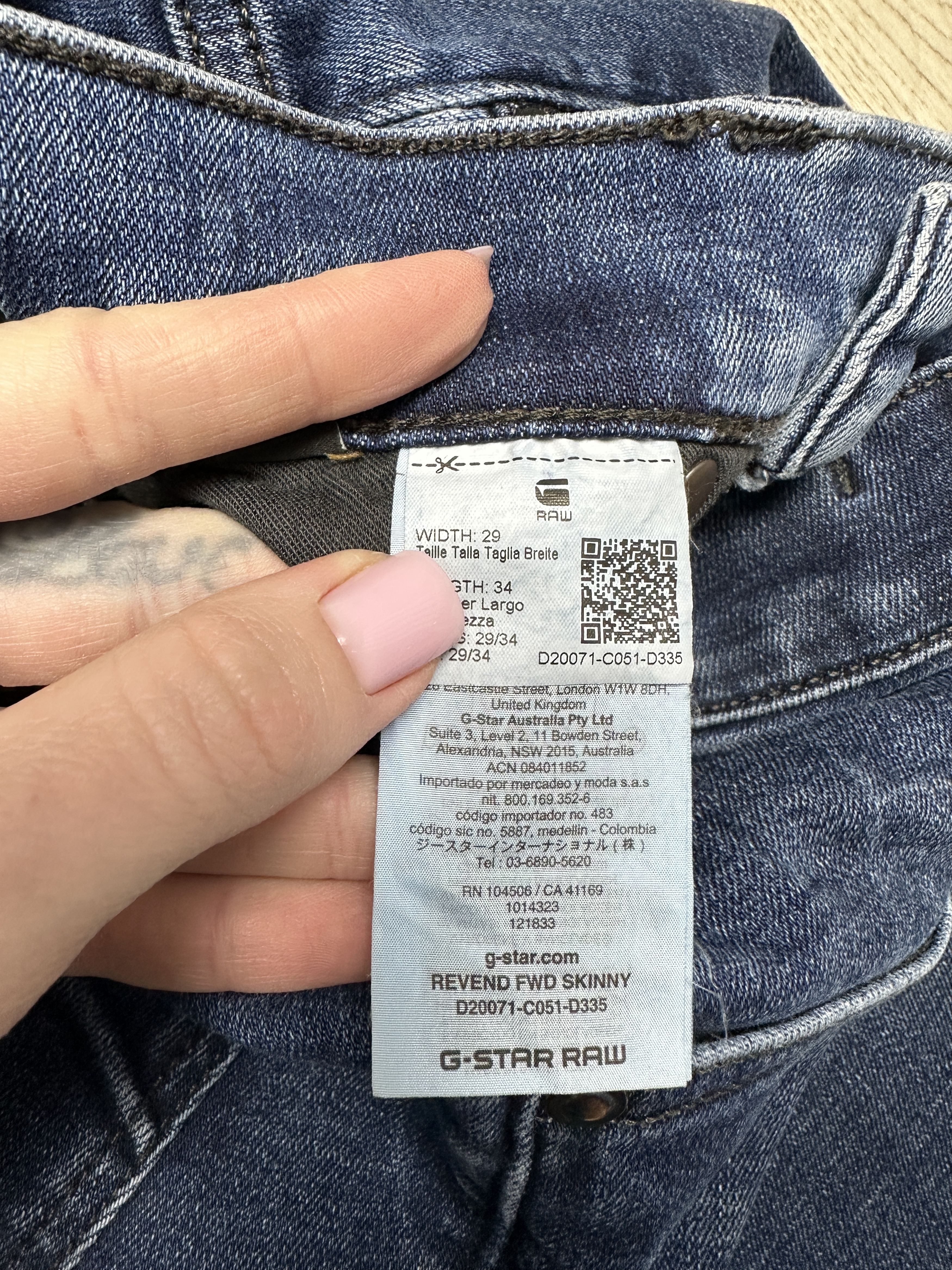 G-Star G Star Raw Mens Revend FWD Skinny Denim Pants Jeans Size US 29 - 4 Thumbnail