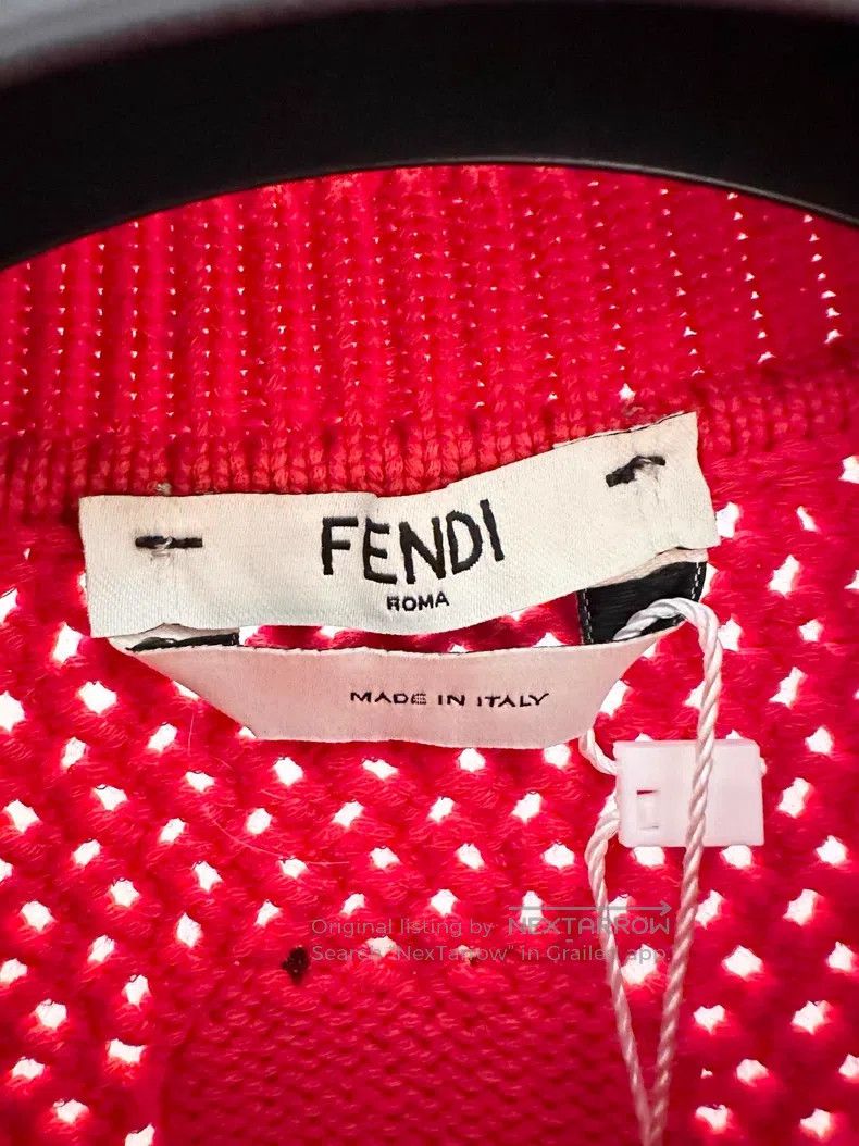 Fendi Fendi Red heart knit jacket Size XS / US 0-2 / IT 36-38 - 3 Thumbnail