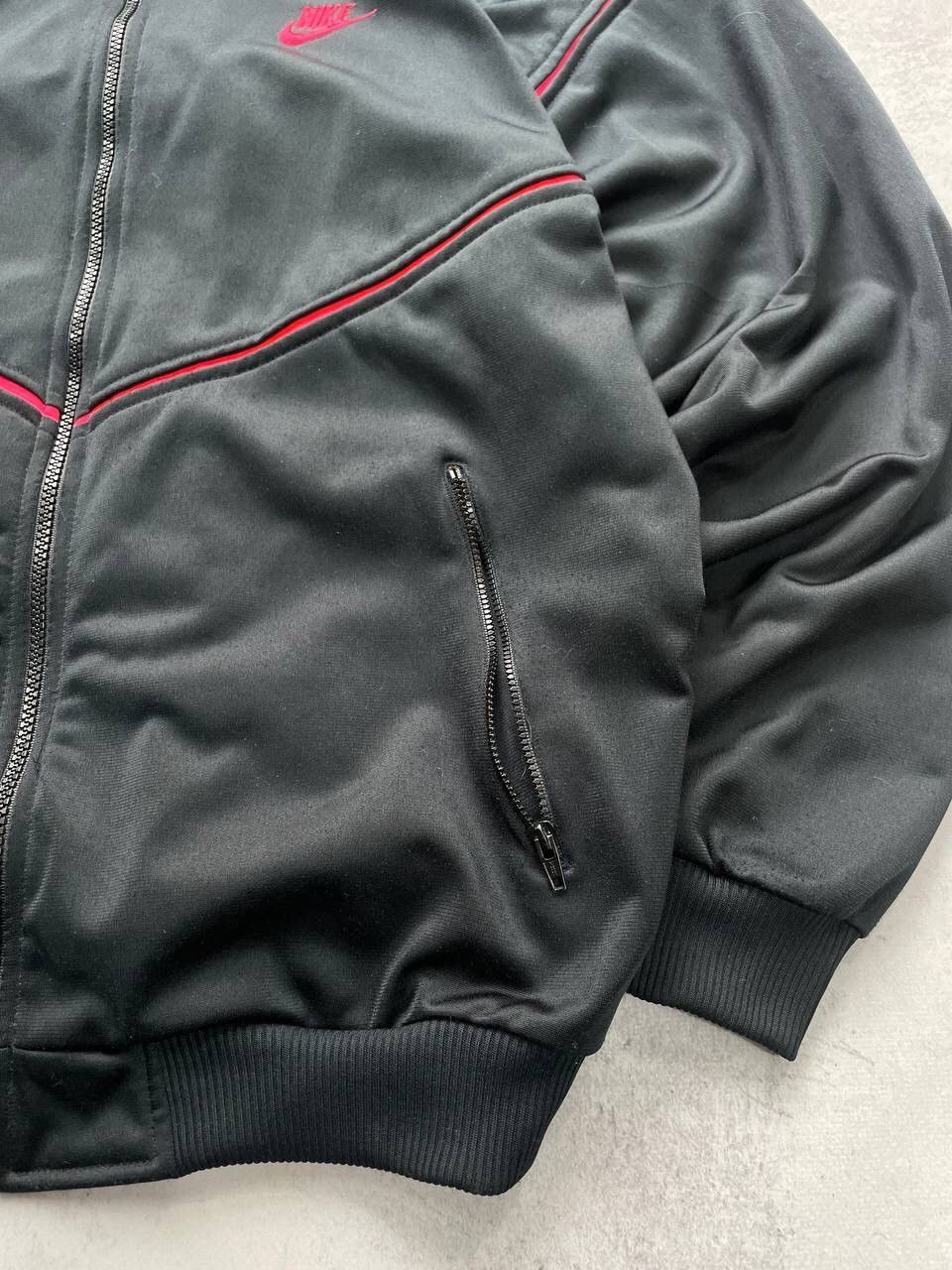 Nike × Vintage Vintage 80s Nike Track Jacket Black Pink Y2K Size US M / EU 48-50 / 2 - 5 Thumbnail
