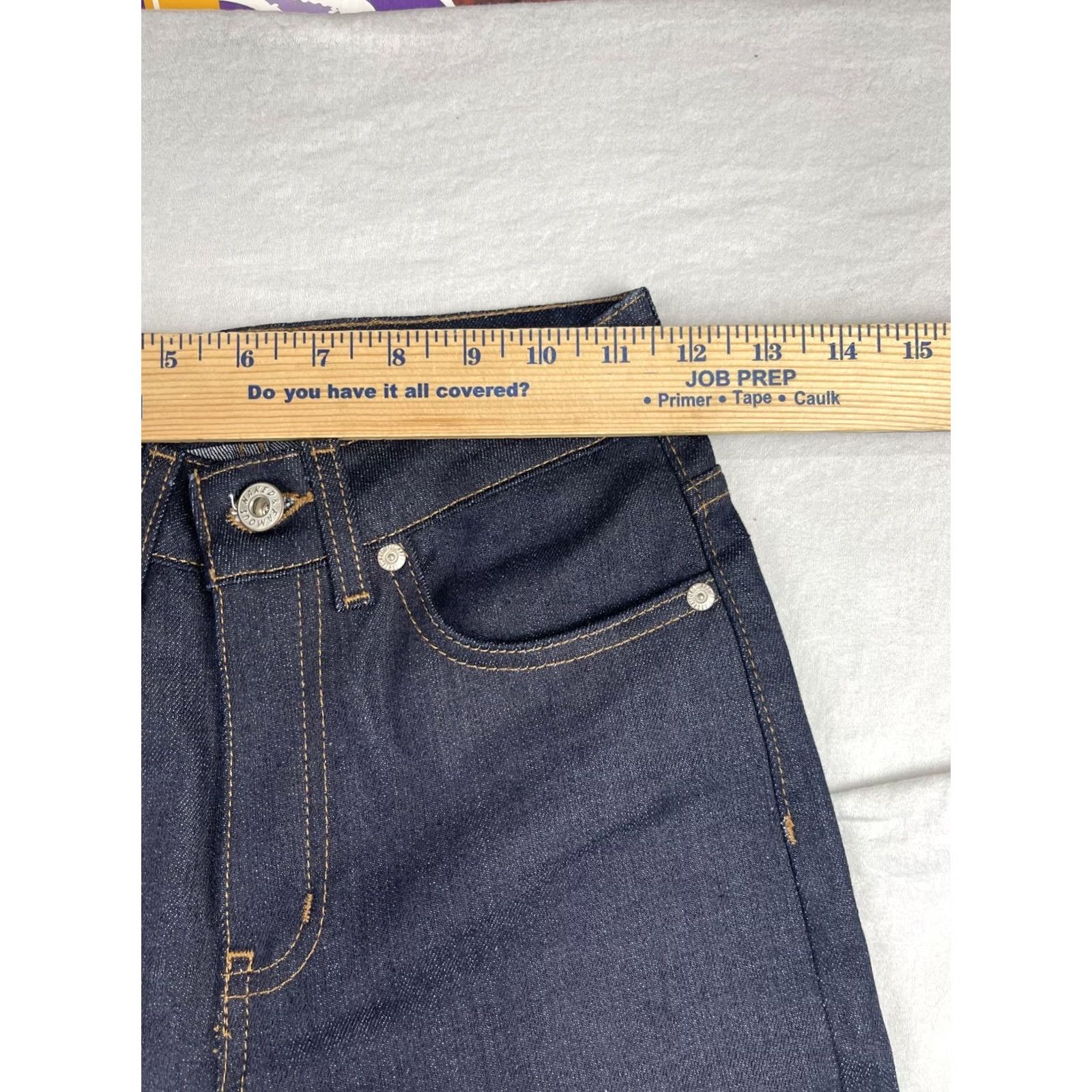 Vintage Naked & Famous Jeans Womens 25x32 Inseam High Skinny Nightshade Stretch Selvedge Jeans Size 42" / US 20 - 2 Thumbnail