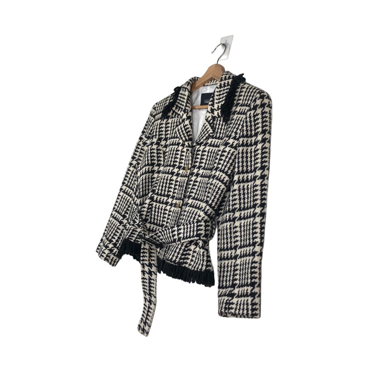 Japanese Brand 🔥Vintage Cropped Tweed Jacket Wool Belt Leggy Press Japan Size M / US 6-8 / IT 42-44 - 2 Thumbnail