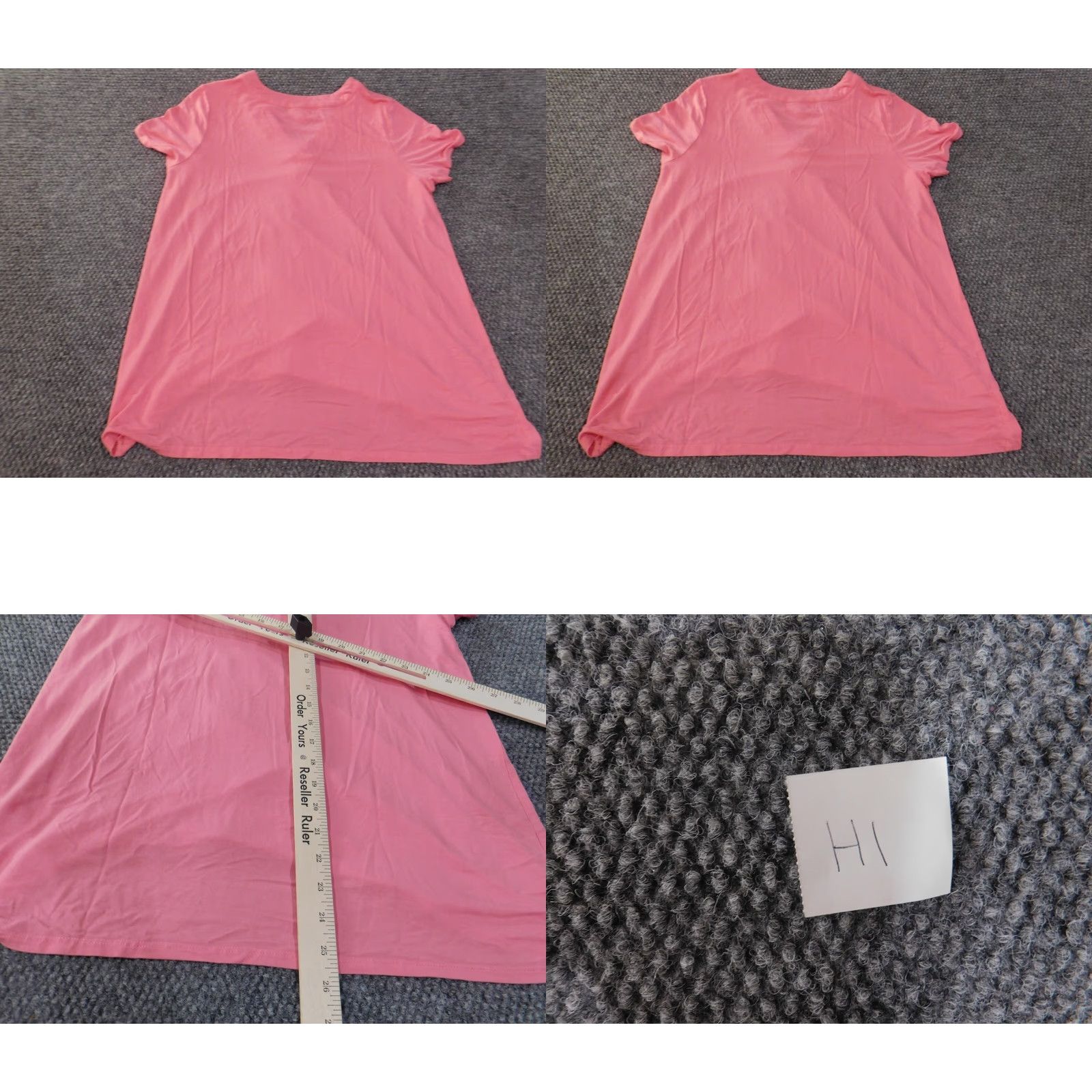 Vintage Laurie Felt Pink V-Neck Pullover Blouse Womens Size 12 Rayon Stretch Casual Short Sleeve Classic 12 Size XL / US 12-14 / IT 48-50 - 8 Thumbnail