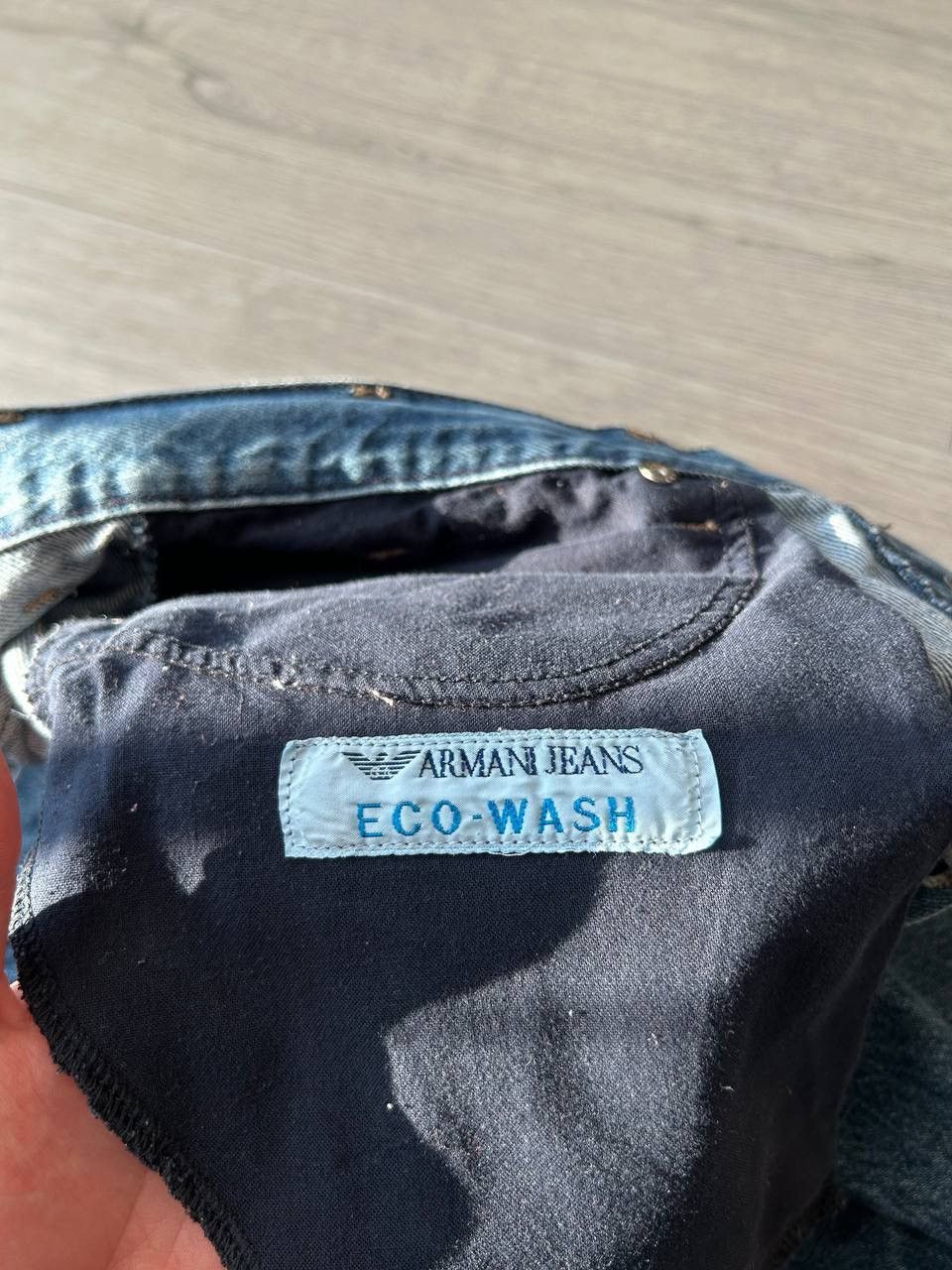 Armani Vintage 90's Armani Jeans Metal Logo Denim Comfort fit Size US 38 / EU 54 - 8 Thumbnail