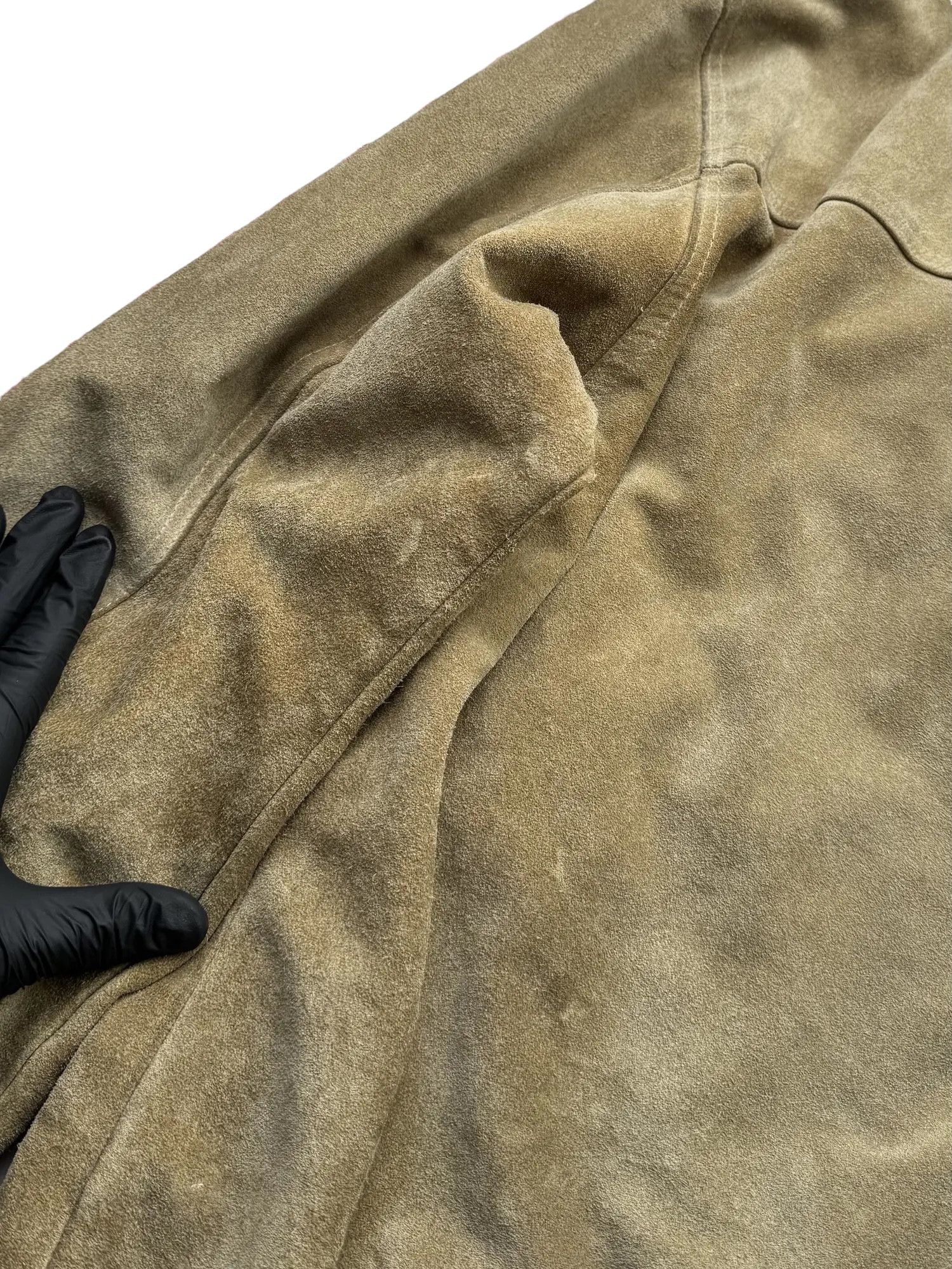 Vintage Washed Time Suede Bomber Jacket From The 80s(V387) Size US XL / EU 56 / 4 - 15 Thumbnail