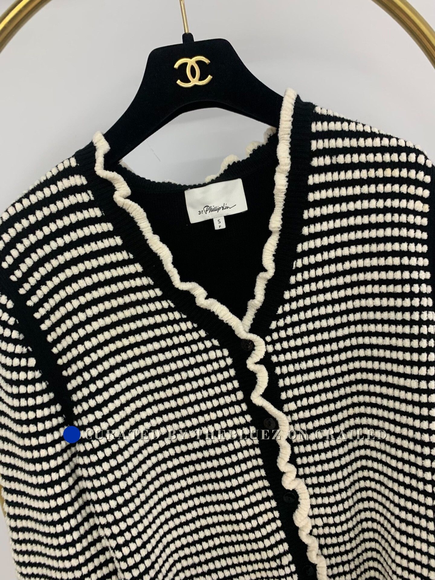3.1phillip Lim Black White Knit Cardigan, Women's (Size S) — image 2 of 6