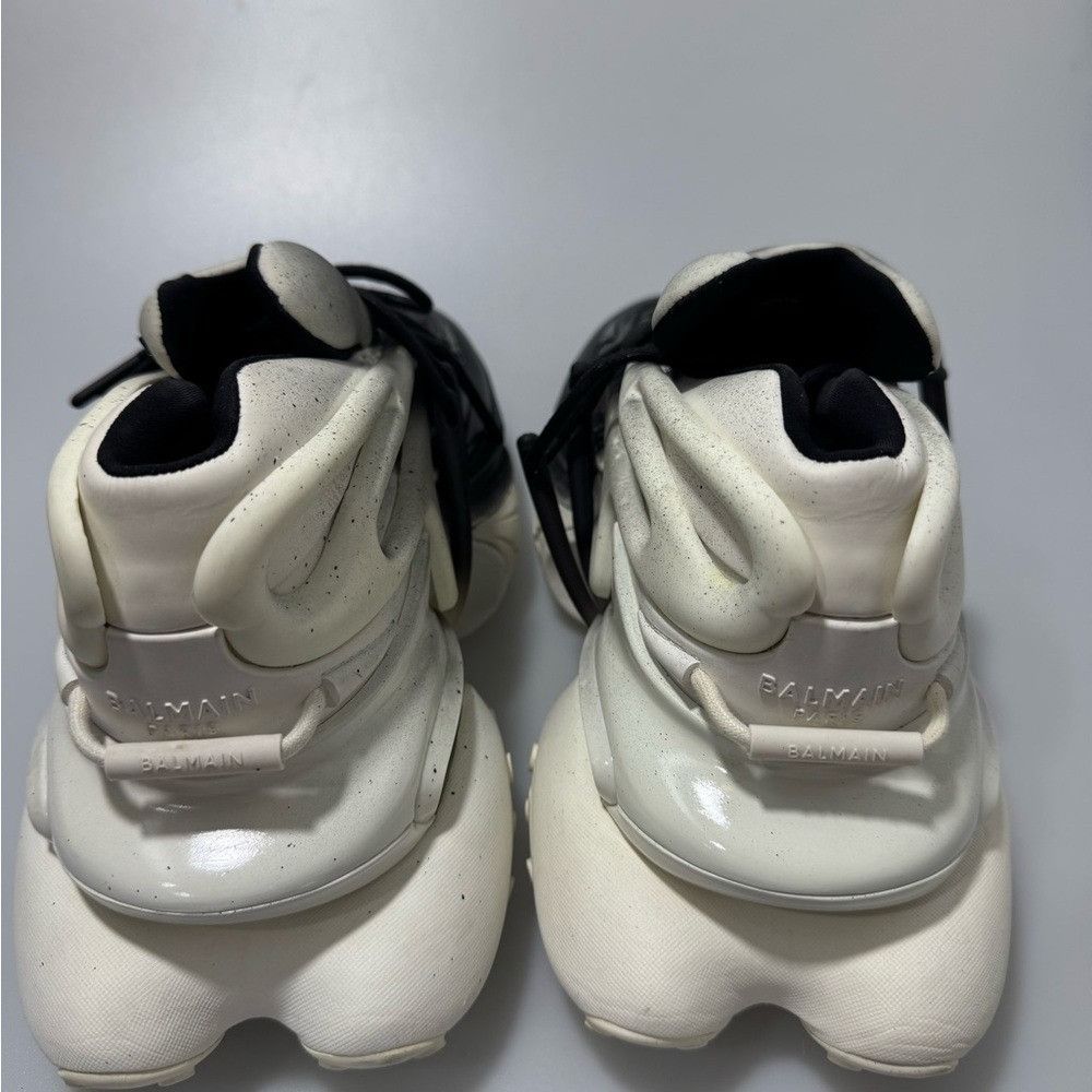 Balmain Balmain Unicorn Neoprene & RubberizedLeather Layered Sneaker Size US 7 / EU 40 - 5 Thumbnail