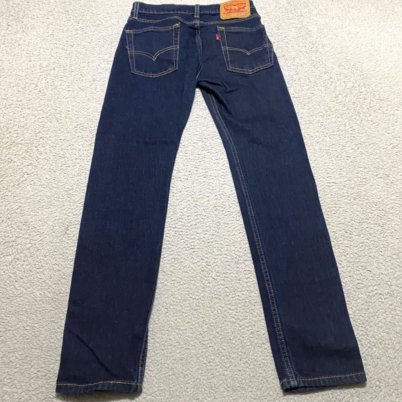 Levi's Levi's 510 Jeans Mens Slim Skinny 27x30 Blue Denim Dark Wash 5-Pocket Stretch Mid Rise Size US 27 - 2 Thumbnail