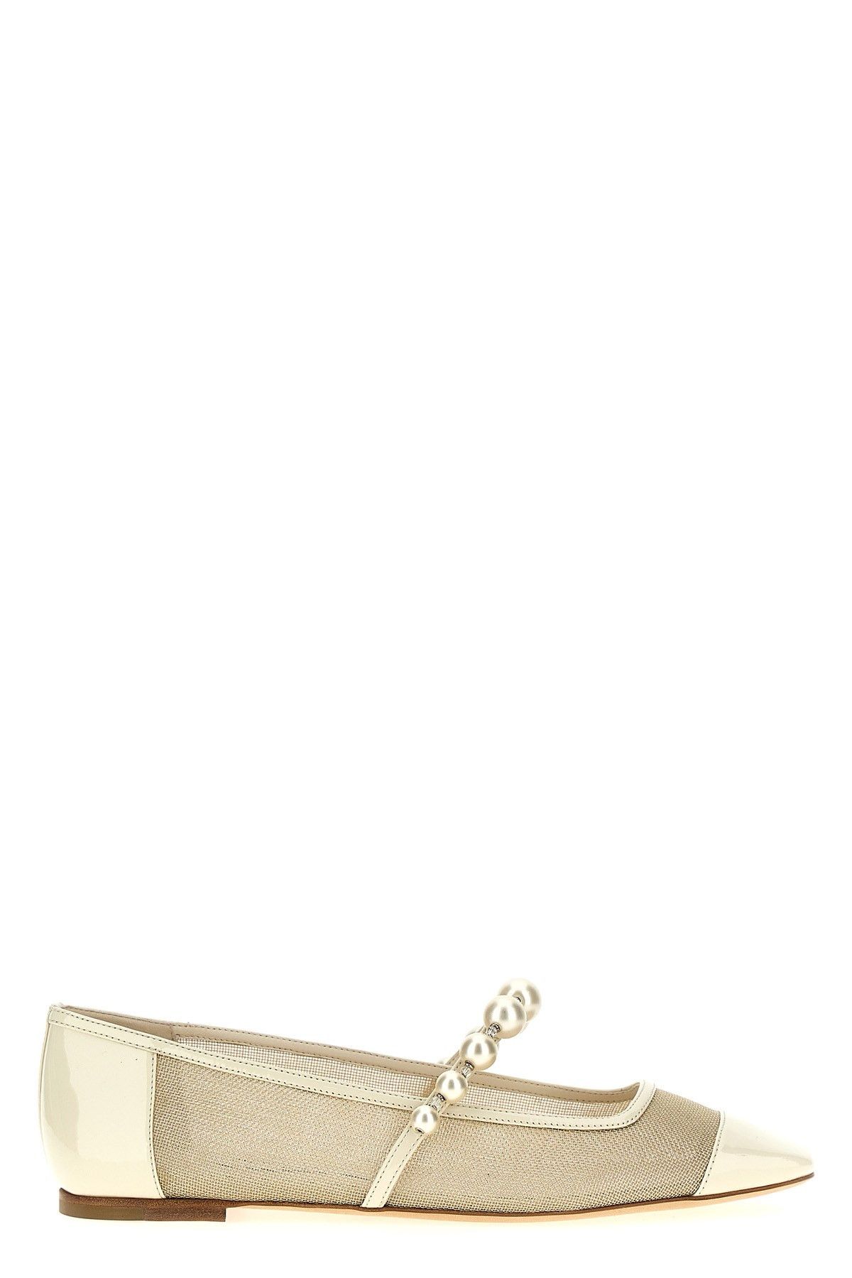 image of Jimmy Choo 'ade' Ballet Flats in White, Women's (Size 10)