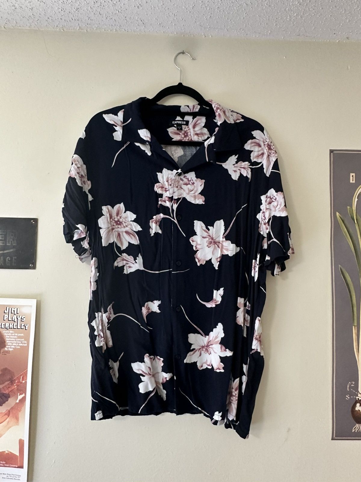 Express Floral Rayon Express Shirt Size US XL / EU 56 / 4 - 1 Thumbnail