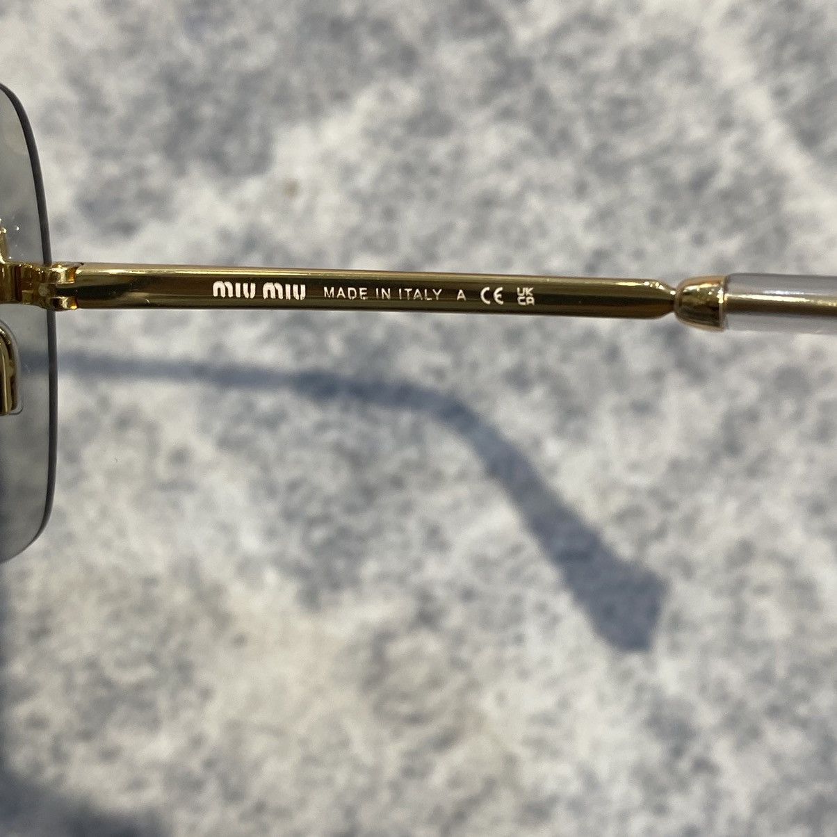 Miu Miu MIU MIU MU 54YS 5AK30B Sunglasses LIGHT GREY Size ONE SIZE - 5 Thumbnail