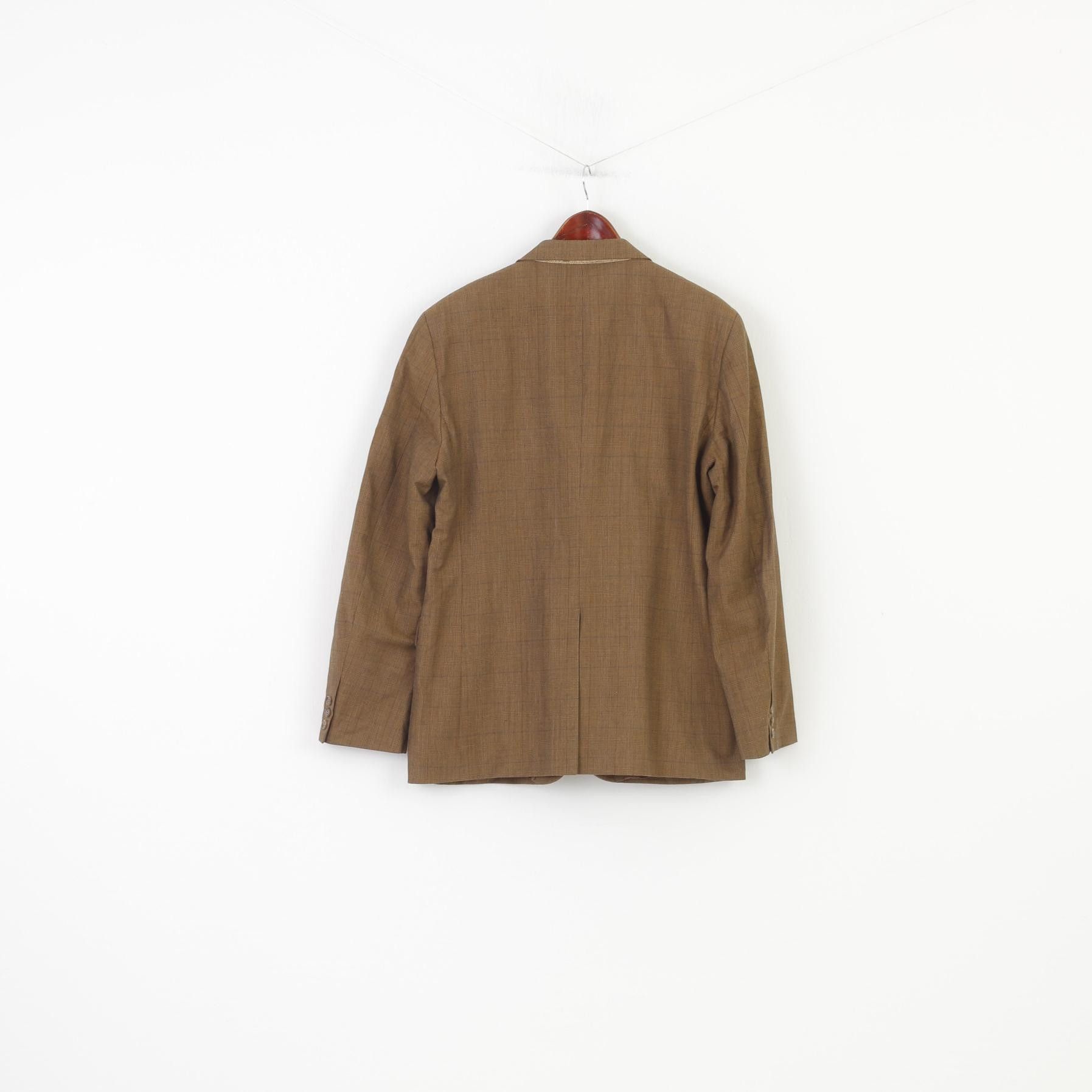 United Colors Of Benetton United Colors Of Benetton Men 44 54 Blazer Brown Cotton 0259 Size 44R - 7 Thumbnail