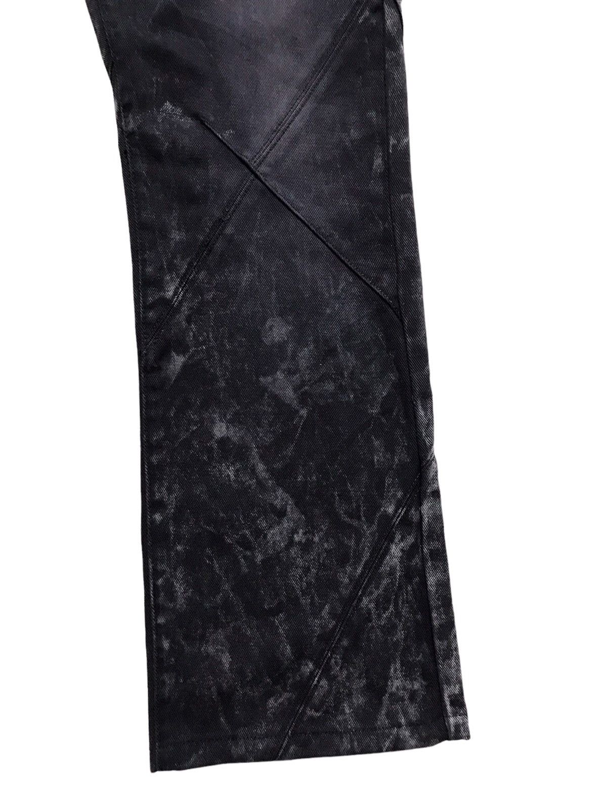 Japanese Brand Igrod Cdhrm Punk Cross Stitch Bleach Denim Flare Jeans Size US 30 / EU 46 - 5 Thumbnail